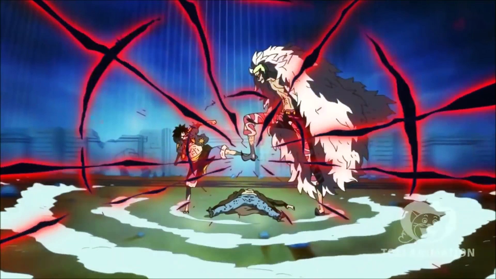 Luffy And Doflamingo Haki Clash - HD Wallpaper 