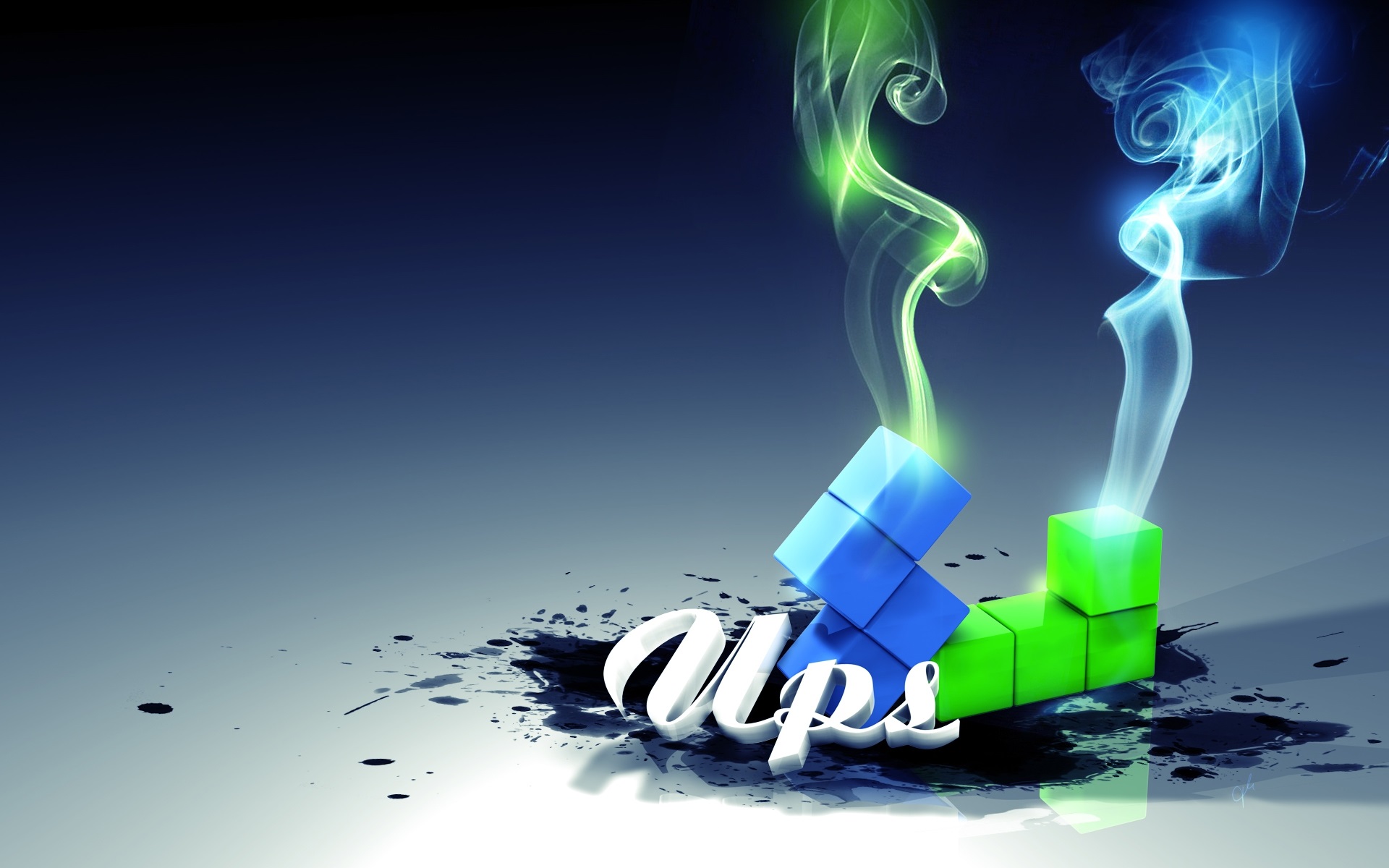 Wallpaper 3d Tetris, Smoke - Tetris - HD Wallpaper 