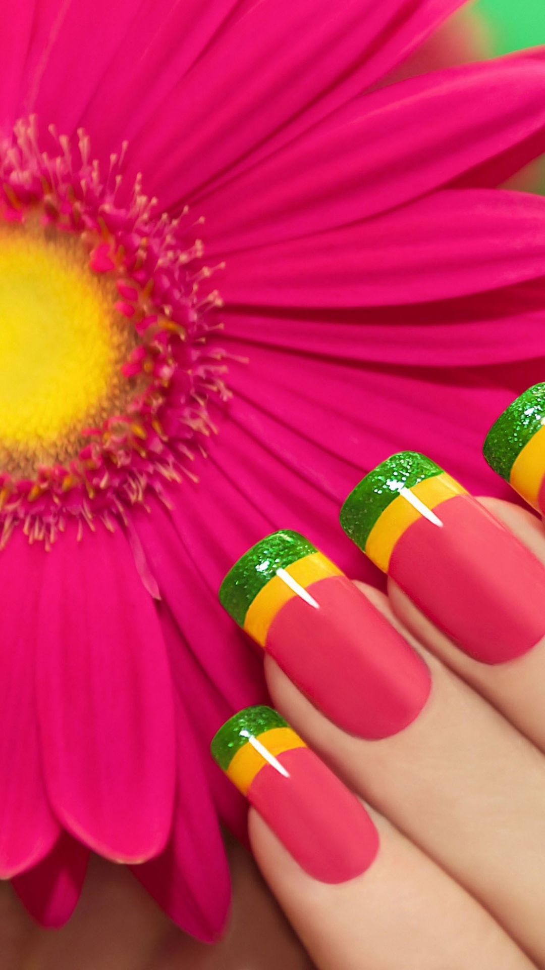 Top Color Images & Wallpapers Burcu Lethbrig - Colorful Nails Wallpaper Hd - HD Wallpaper 