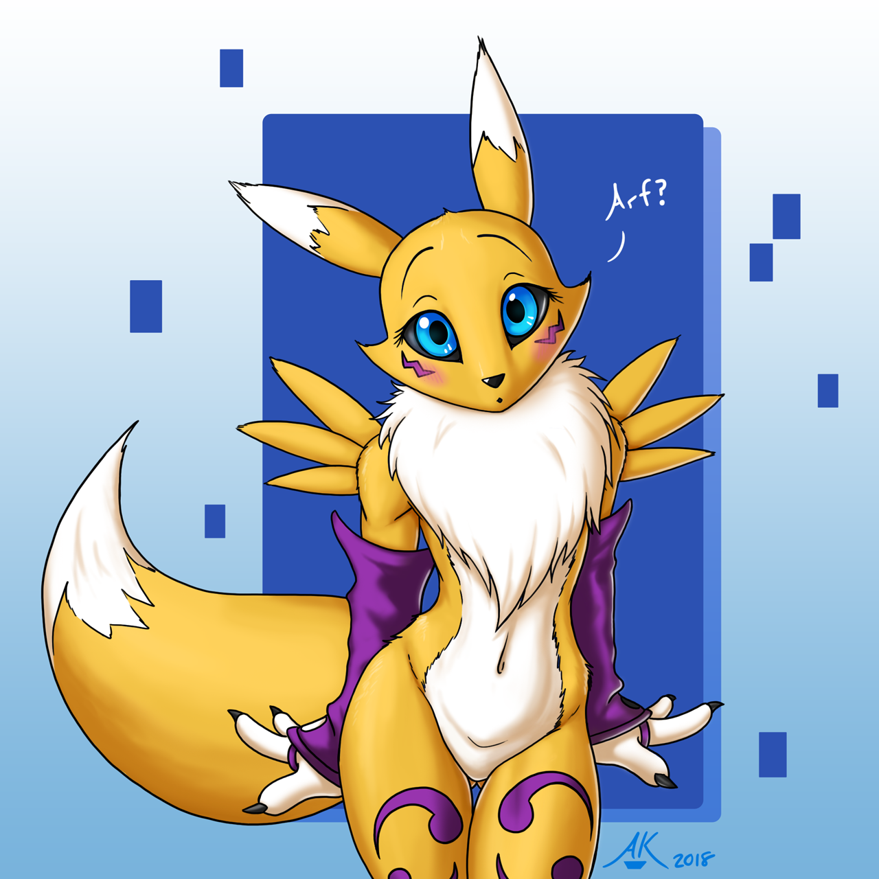 Renamon Cute - HD Wallpaper 