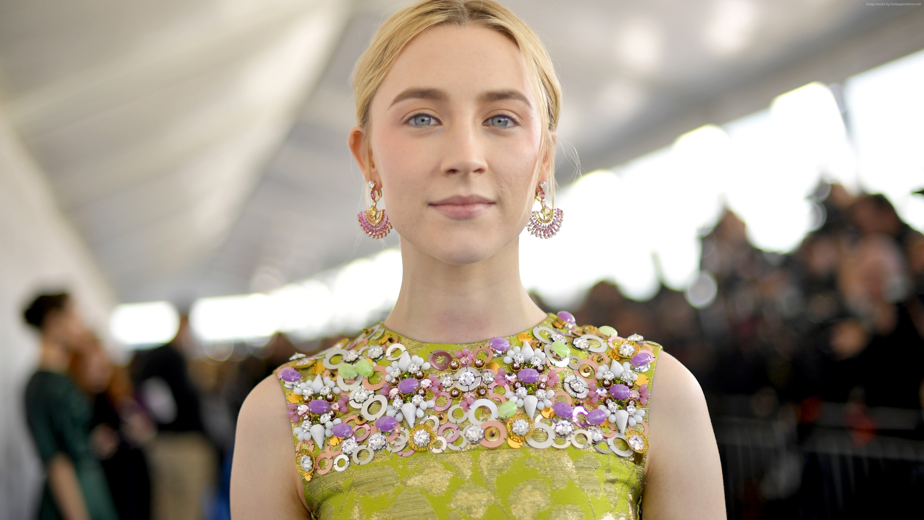 Wallpaper Saoirse Ronan, Oscar 2018, 4k, Celebrities - Saoirse Ronan - HD Wallpaper 