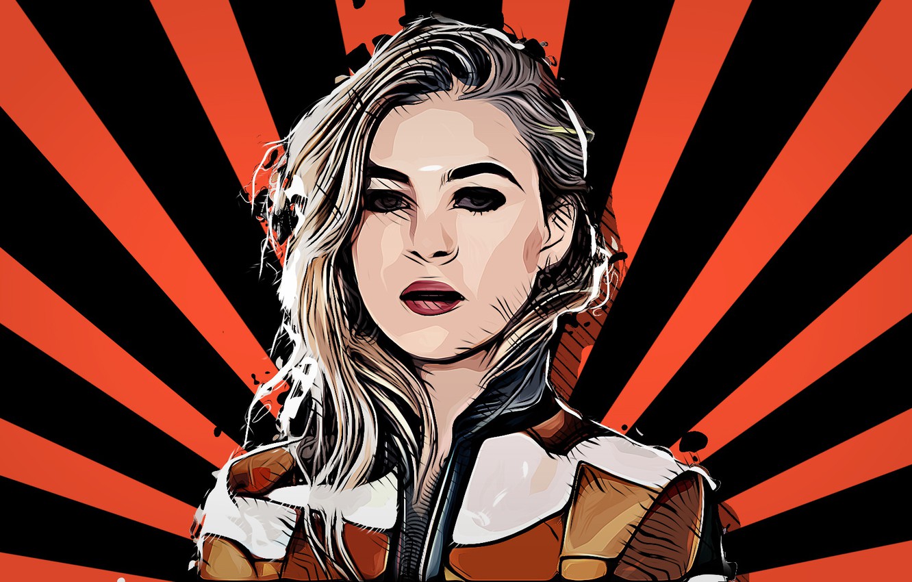 Photo Wallpaper Girl, Pretty, Photoshop, Actress, Nicola - Illustration - HD Wallpaper 