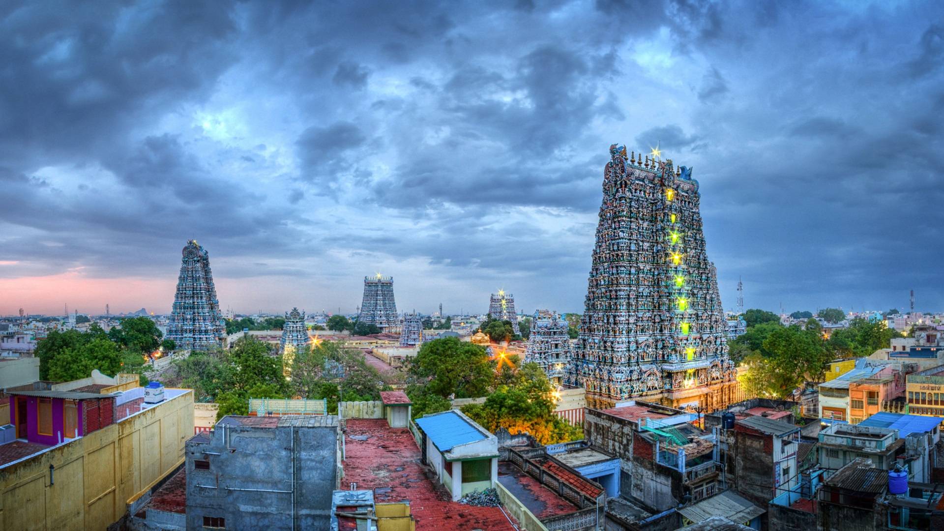 Madurai Meenakshi Temple - HD Wallpaper 