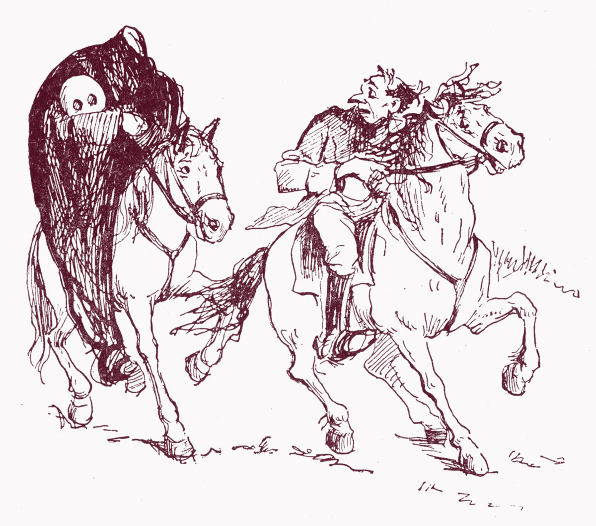 The Headless Horseman Of The Legend Of Sleepy Hollow - Sleepy Hollow Headless Horseman Art - HD Wallpaper 