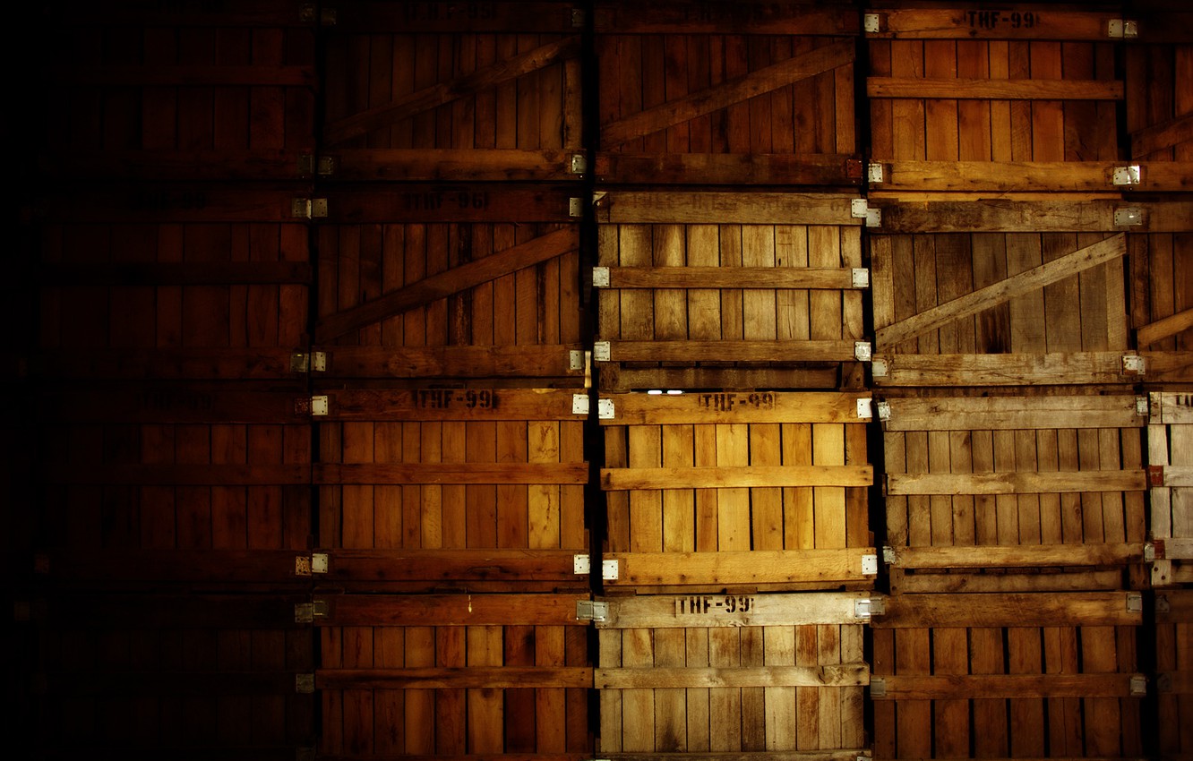 Photo Wallpaper Photo, Creative, Composition, Boxes, - Old Warehouse Wooden Crates - HD Wallpaper 