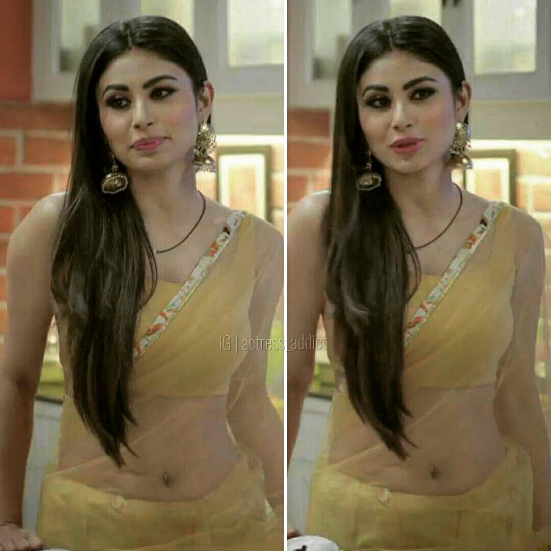 Mouni Roy Saree Me - HD Wallpaper 