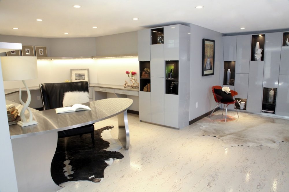 Amazing Modern Basement Design - HD Wallpaper 