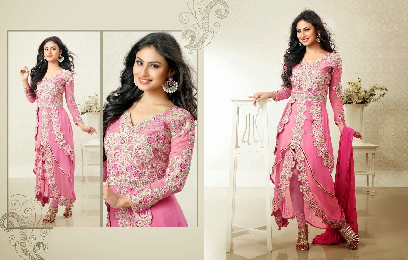 Mouni Roy Photos - Mouni Roy Pink Drass - HD Wallpaper 