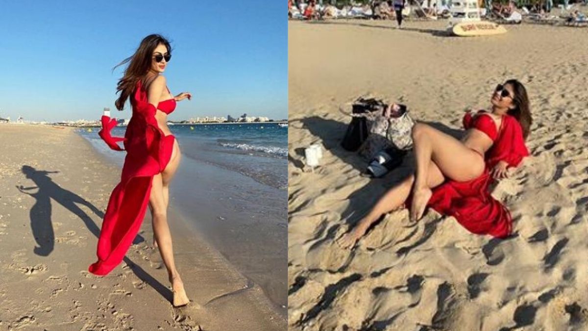 Mouni Roy - Mouni Roy Red Bikini - HD Wallpaper 
