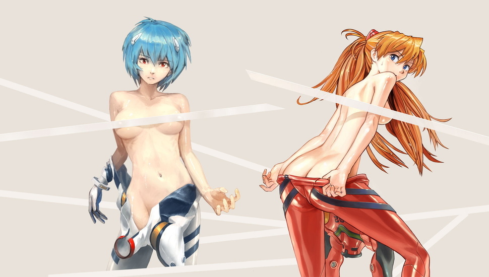 Asuka, Evangelion, Rei, Nge, Nu, Rei Ayanami, Eva, - Kawaiis Chicas Sexis Animes - HD Wallpaper 