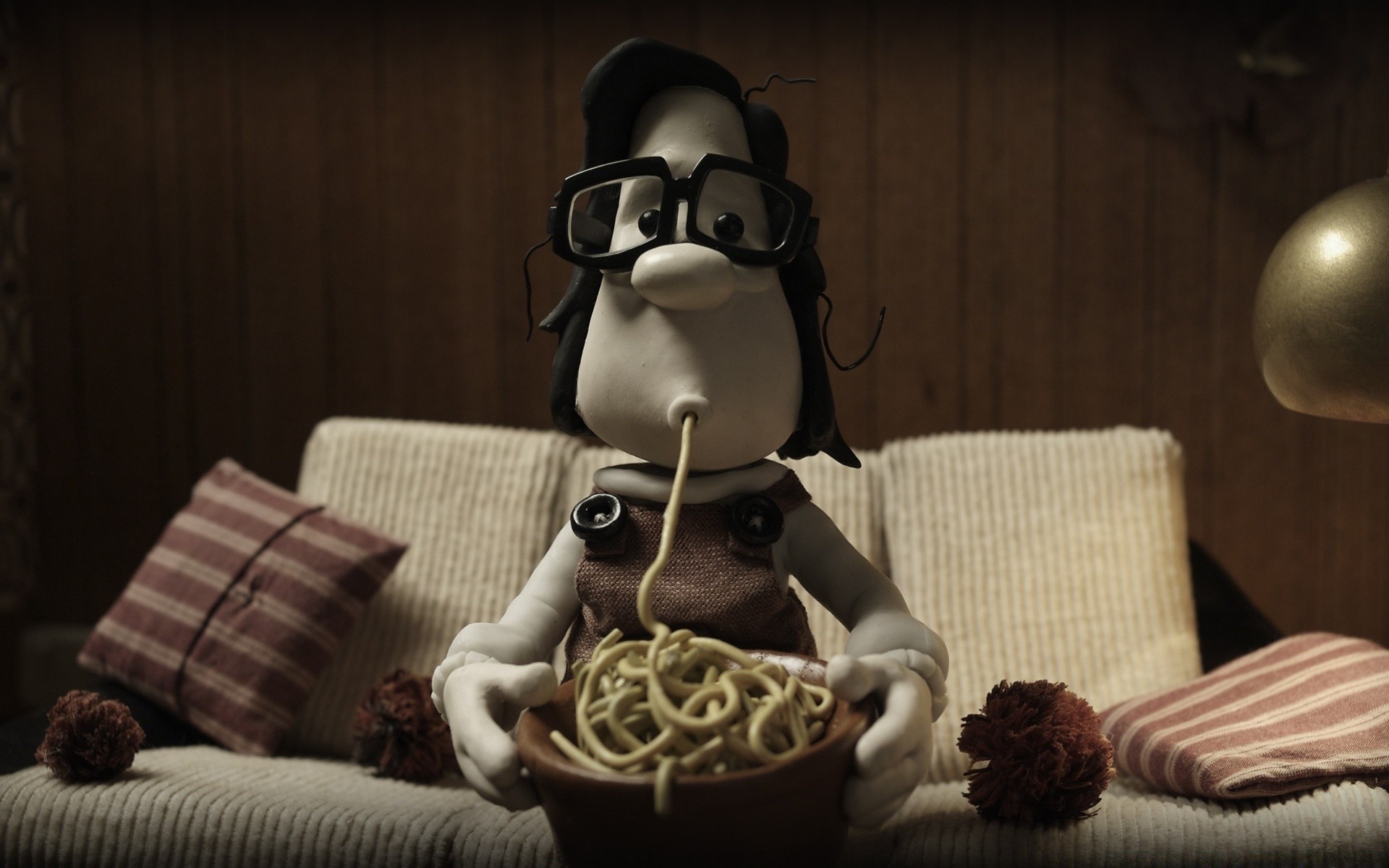 Cartoons Furniture Indoors Wood Room Seat Relaxation - Mary And Max - HD Wallpaper 
