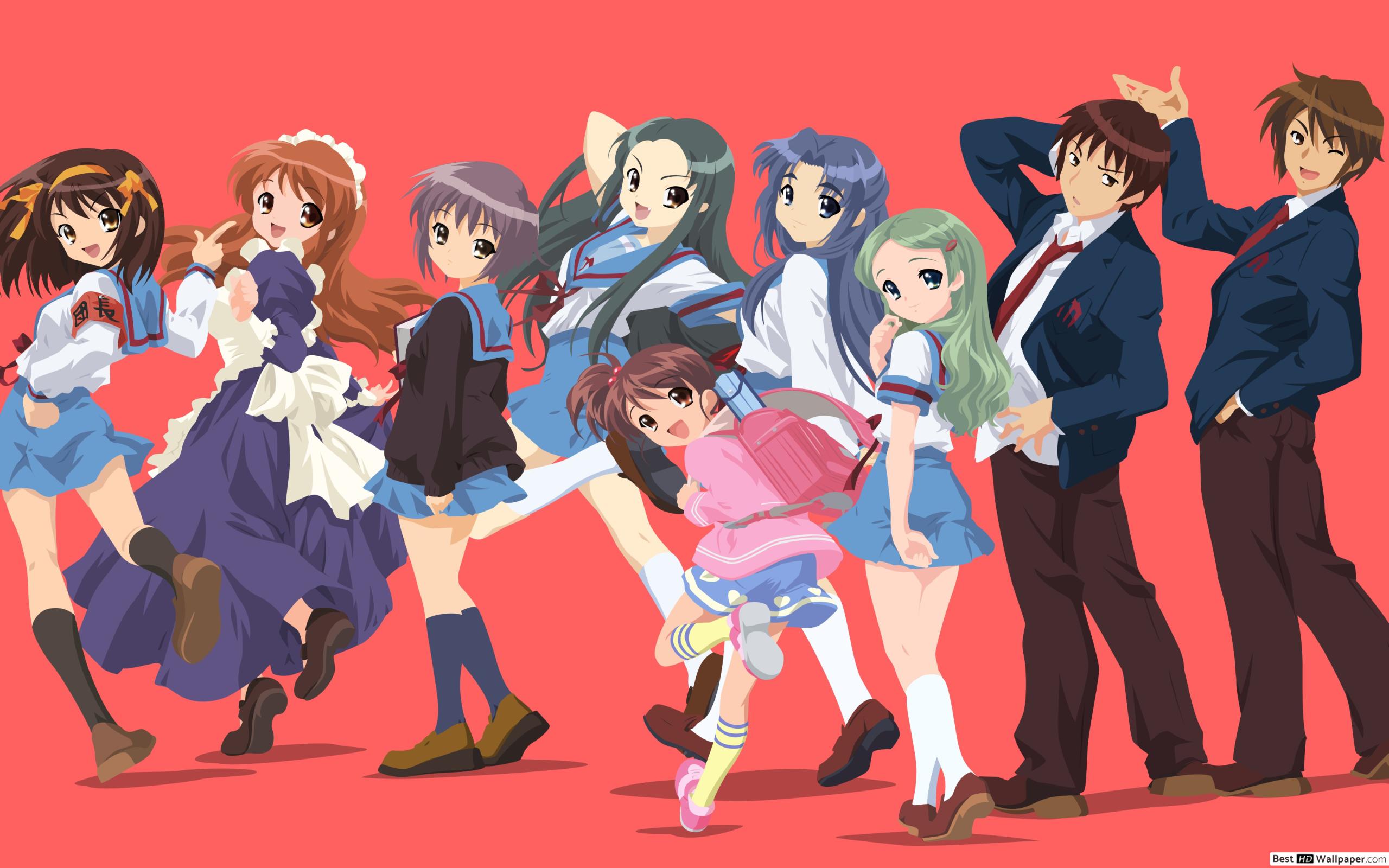 Melancholy Of Haruhi Suzumiya Characters - HD Wallpaper 