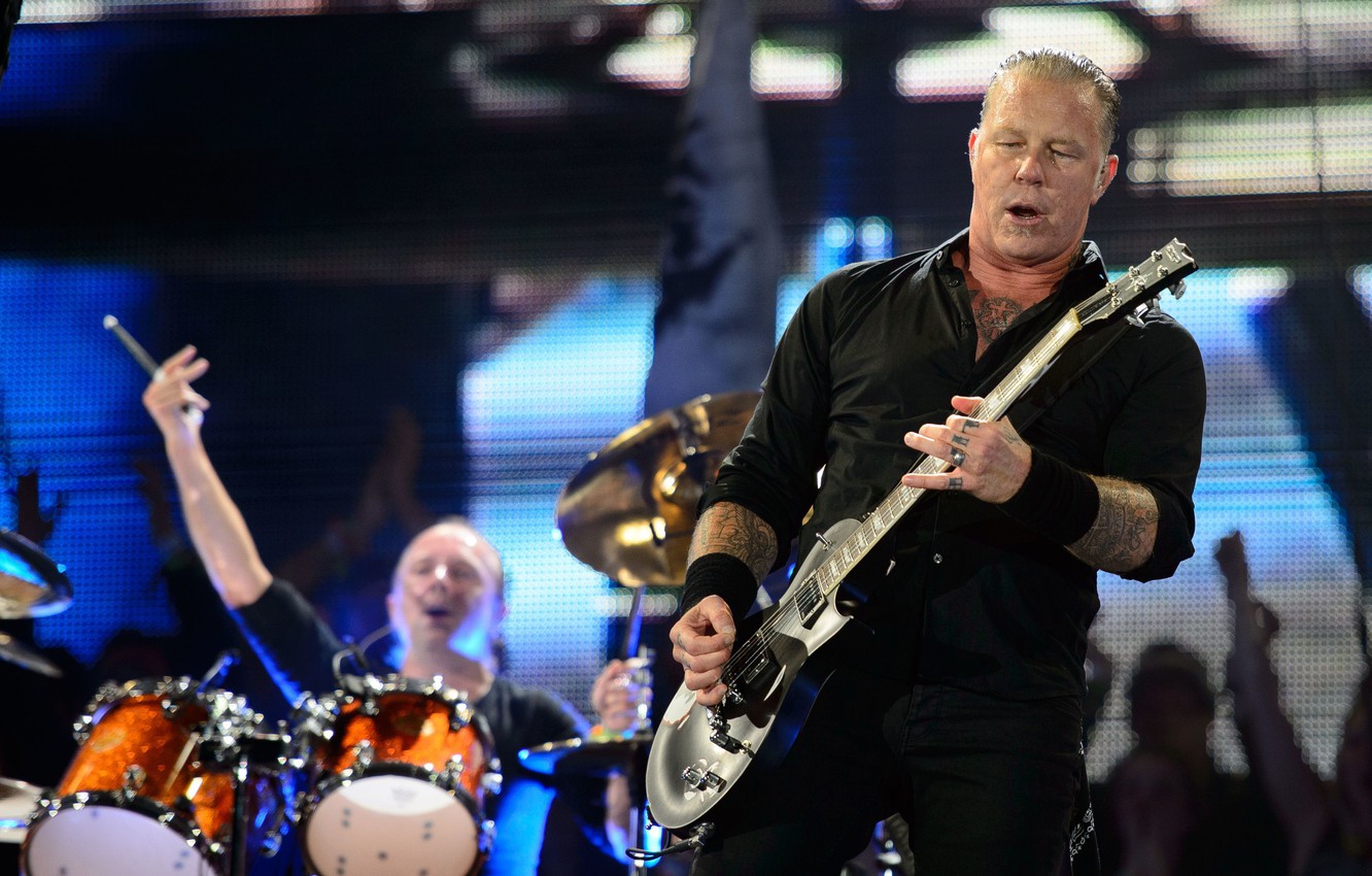 Photo Wallpaper Scene, Guitar, Concert, Metal, Guitar, - Metallica - HD Wallpaper 