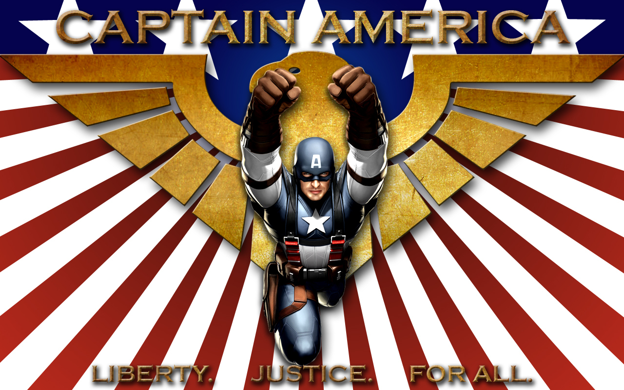 Captain America - Liberty - Justice - For All - - Poster - HD Wallpaper 