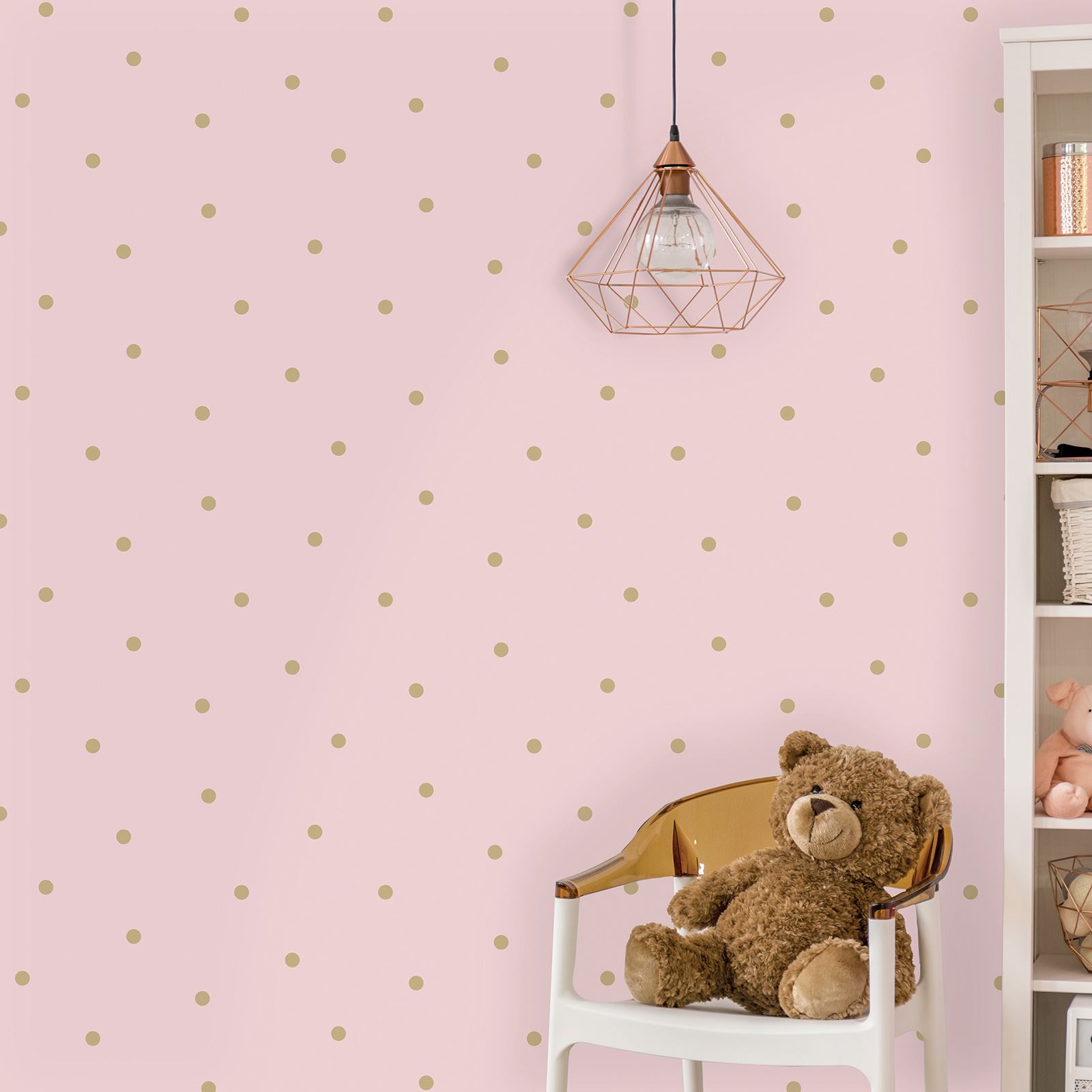 Ninos Ninas Rosa Lila Wallpaper Puntos Estrellas Unicornio - Holden Decor Make Believe - HD Wallpaper 