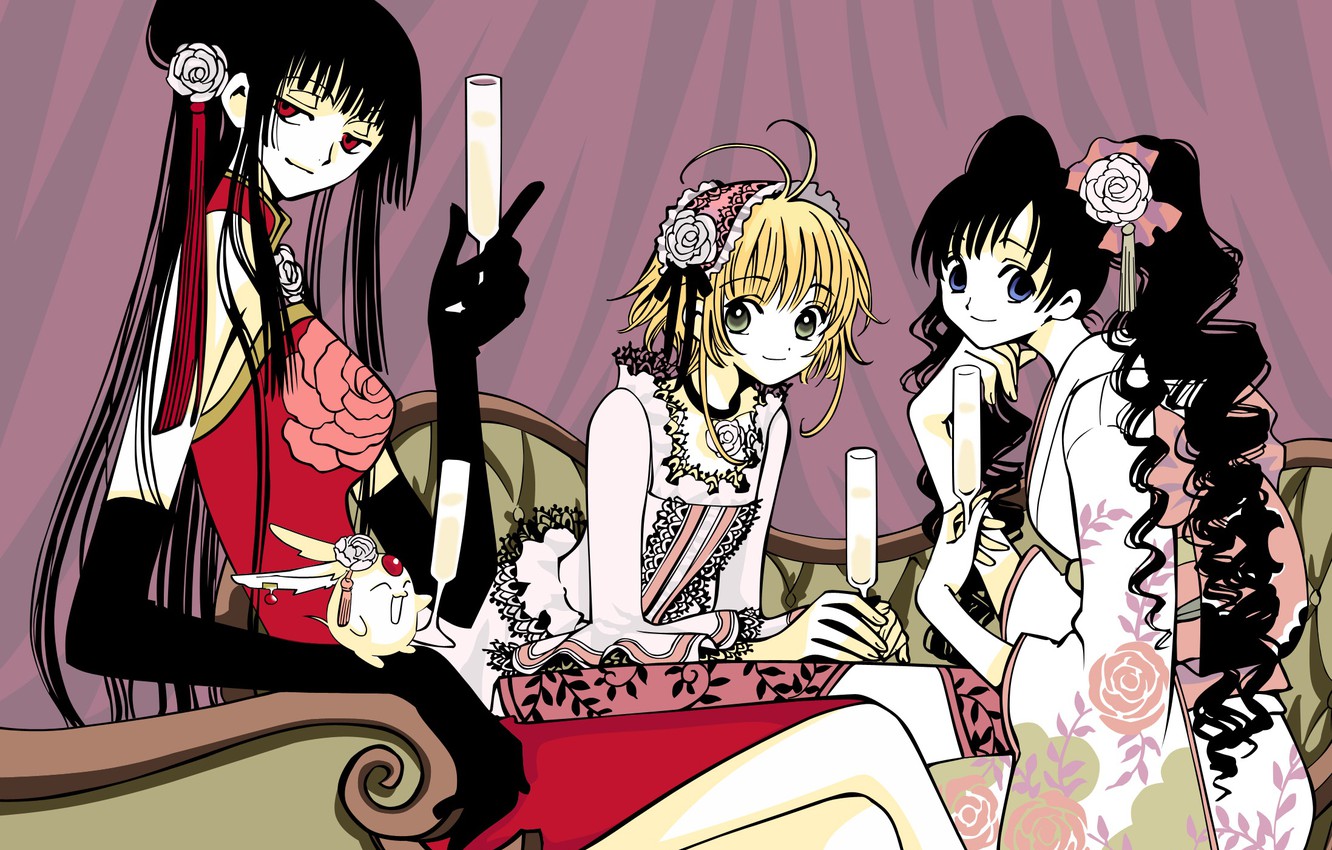 Photo Wallpaper Girls, Anime, Glasses, Art, Xxxholic - Xxxholic And Tsubasa - HD Wallpaper 