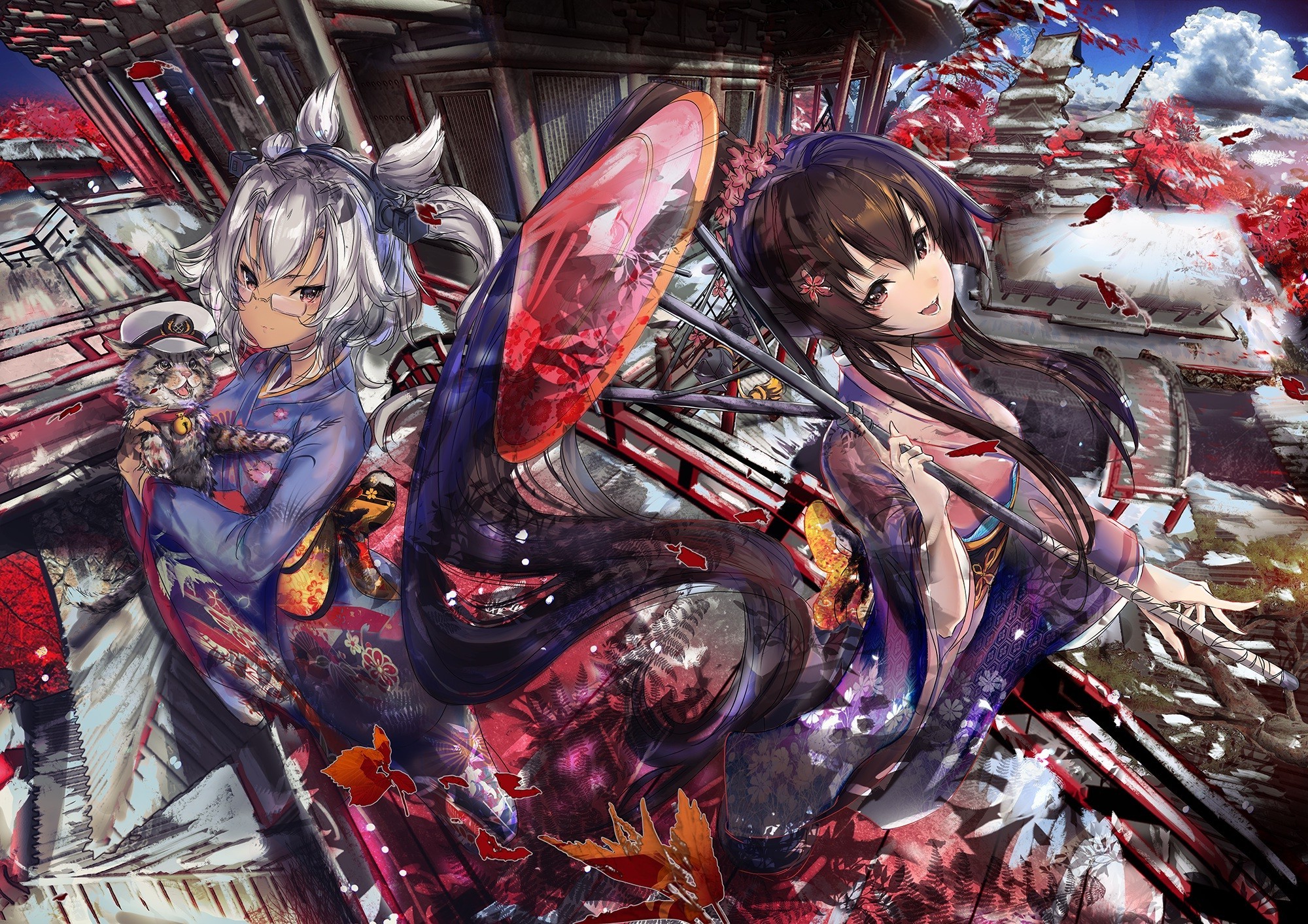 Yamato And Musashi Kancolle - HD Wallpaper 
