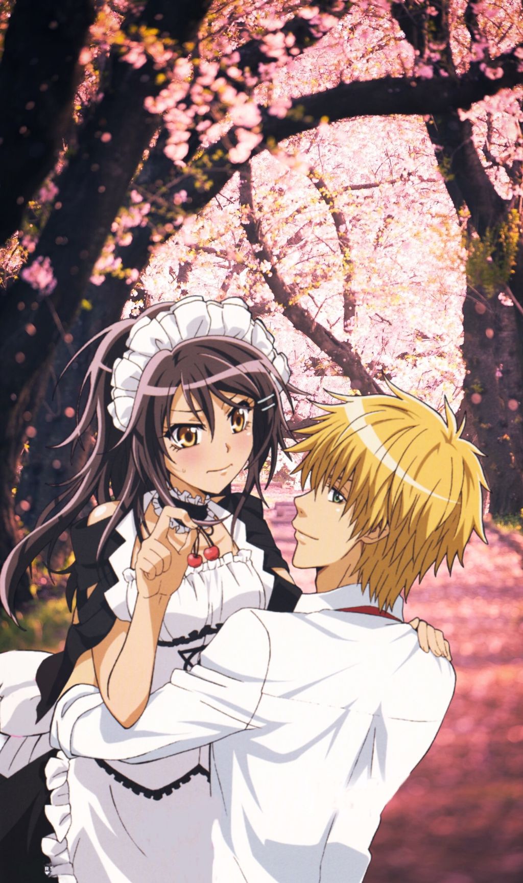#kaichouwamaidsama #maidsama #usuitakumi #usui #misakiayuzawa - Sakura Tree Falling Petals - HD Wallpaper 