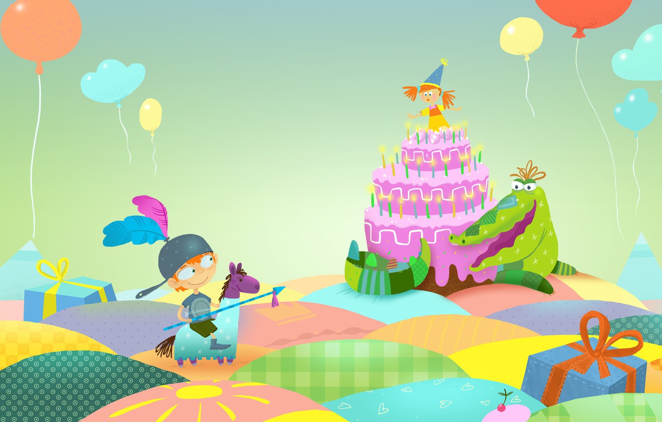 Photo Wallpaper Fantasy, Birthday, Holiday, Gift, The - День Рождения Особенный Праздник - HD Wallpaper 