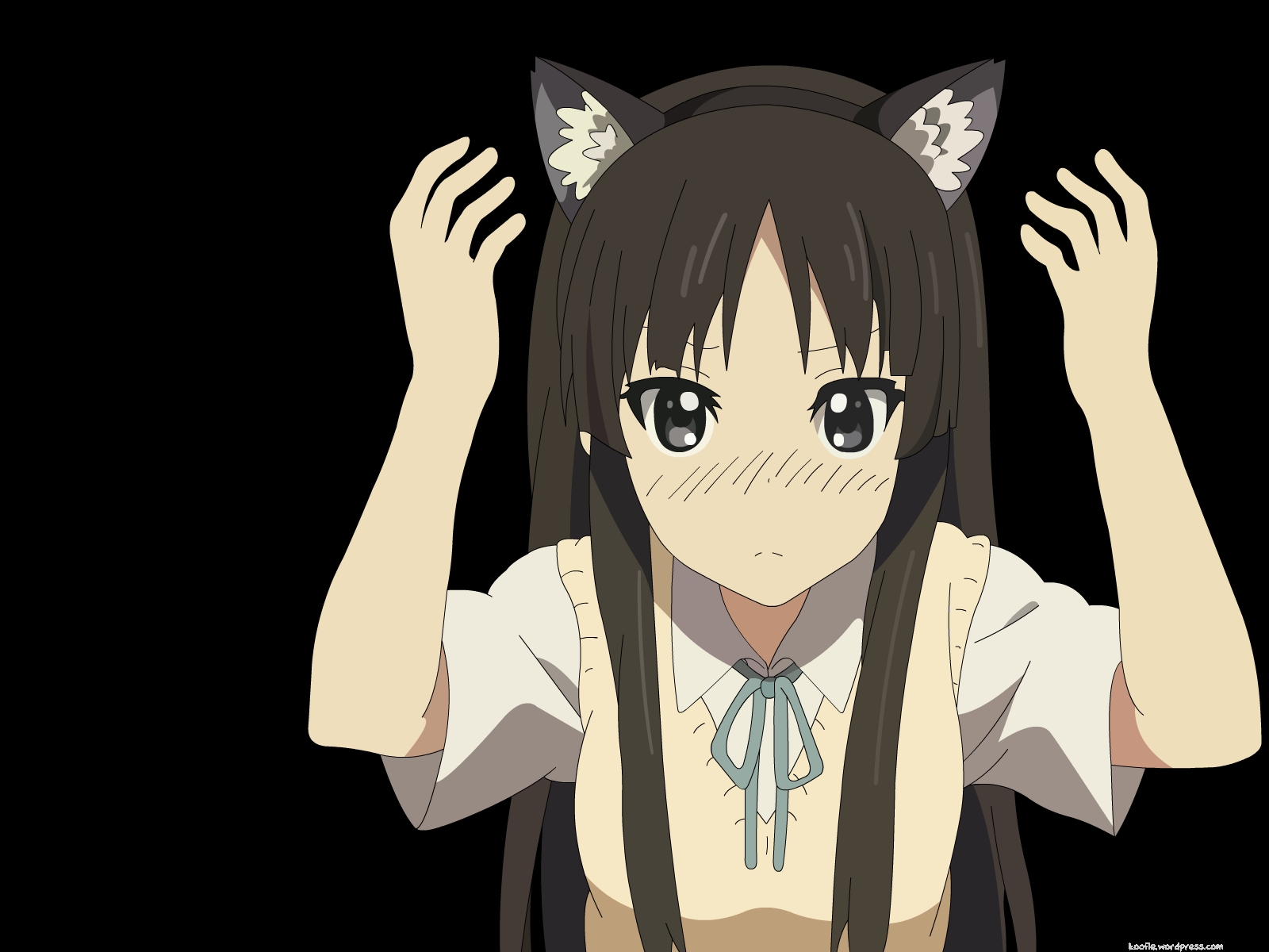 Mio Akiyama Cat Ears - HD Wallpaper 