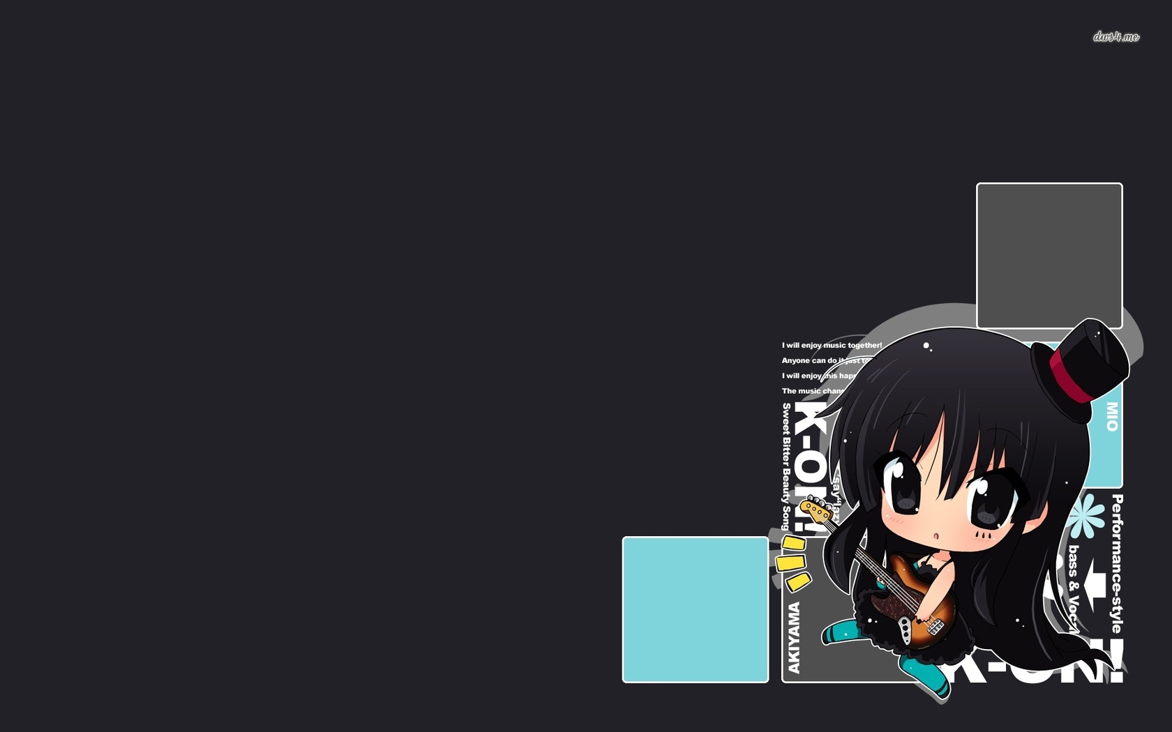 K On Mio Chibi - HD Wallpaper 