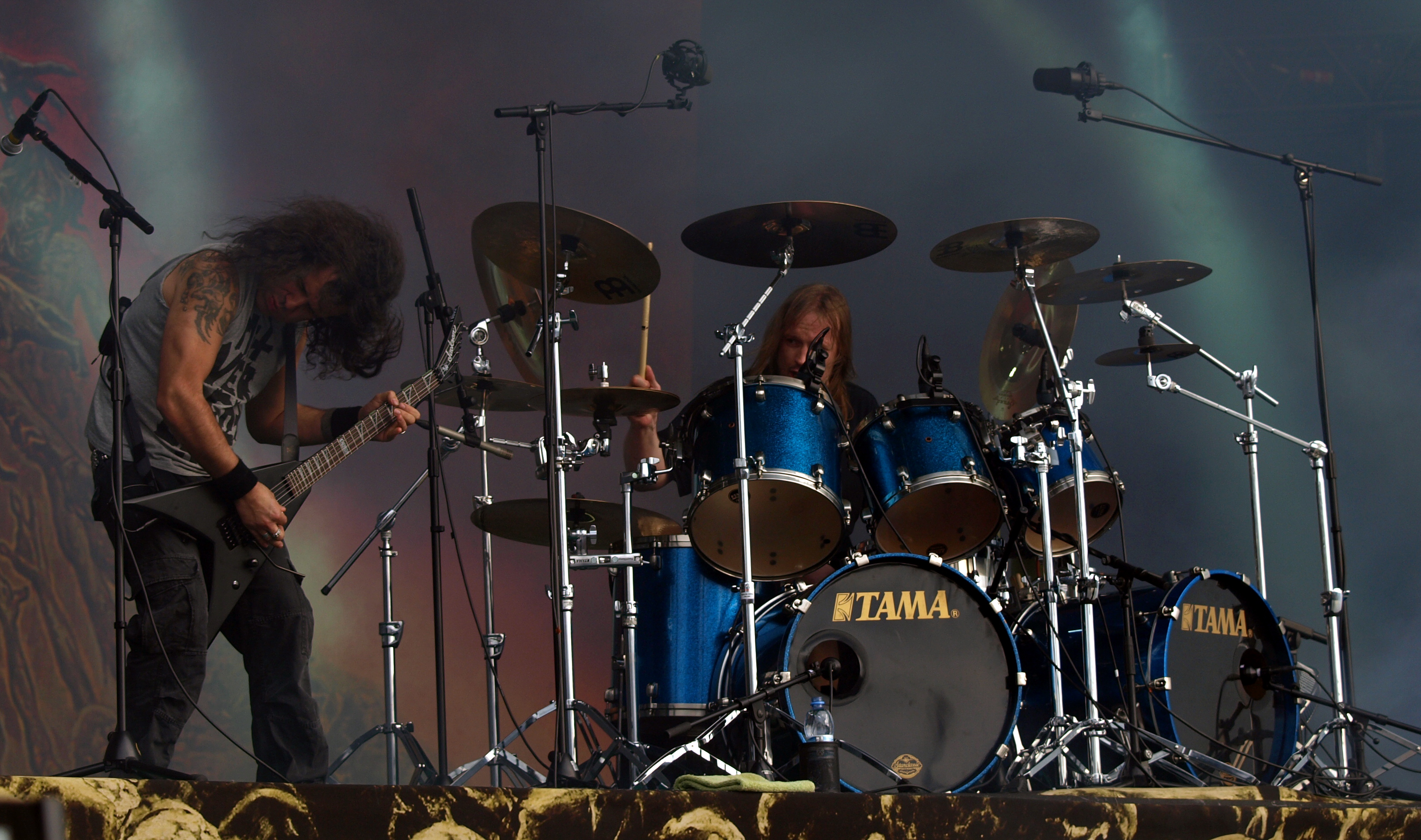 Kreator Thrash Metal Heavy Concert Guitar Drums - Guitar And Drums - HD Wallpaper 