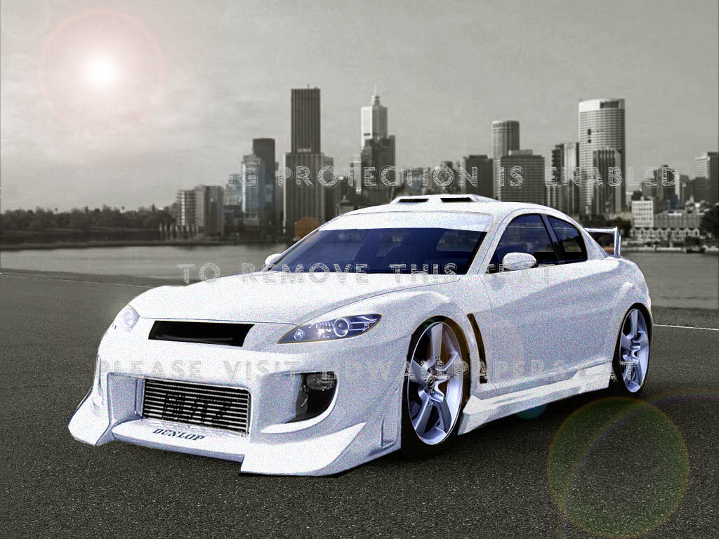 Mazda Rx8 Car Tuned Fixed White - Mazda Rx 8 Modified - HD Wallpaper 