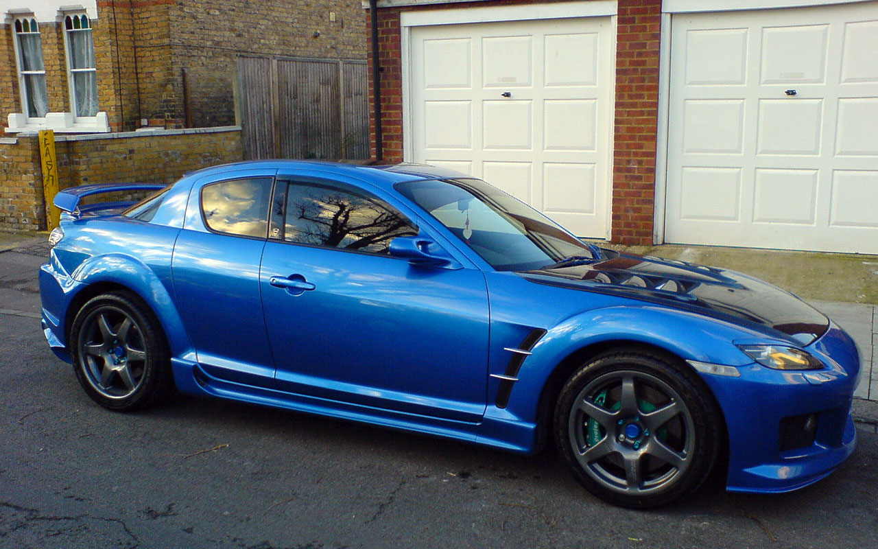 Mazda Rx 8 Blue - HD Wallpaper 