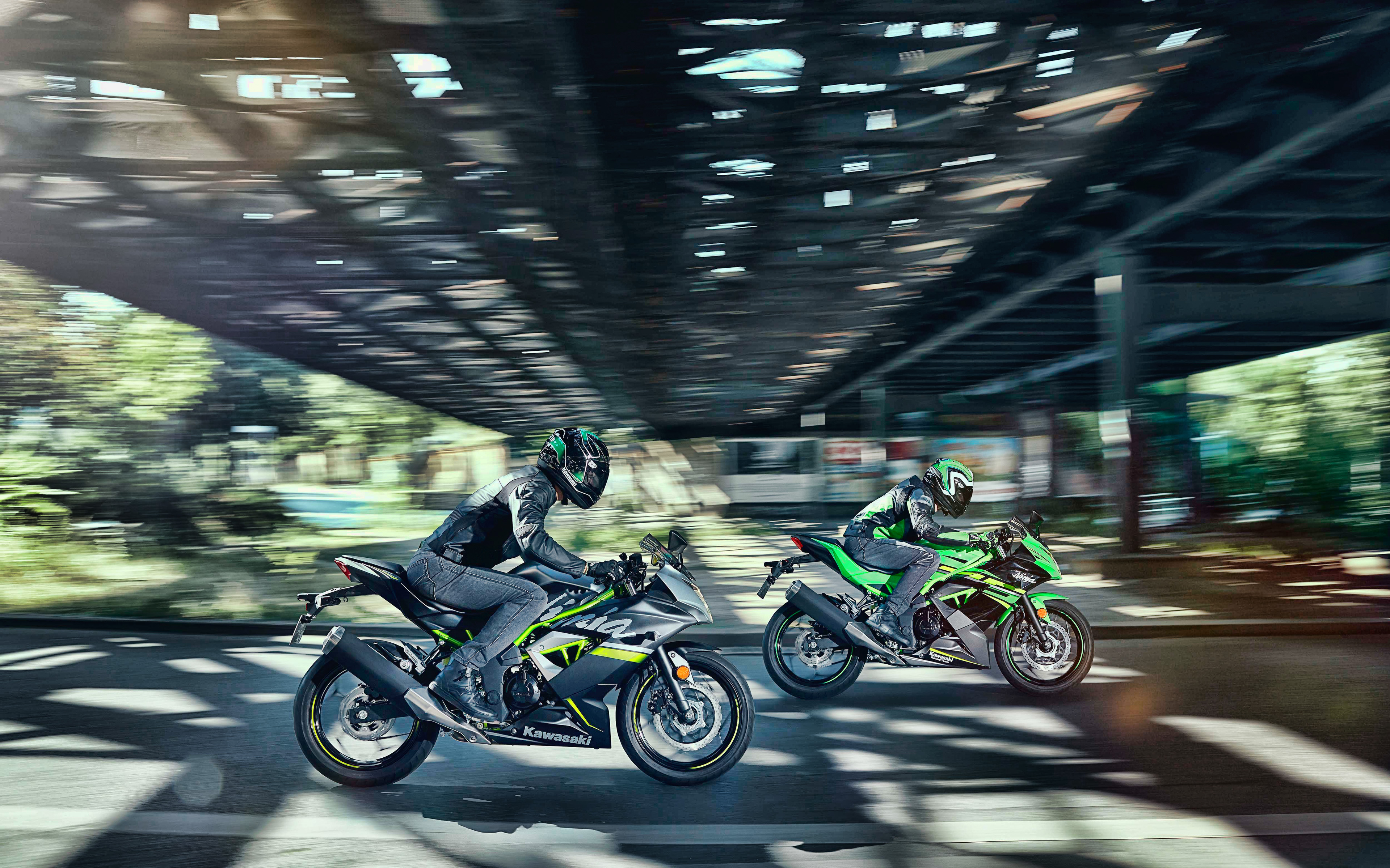 4k, Kawasaki Ninja 125, Street Race, 2019 Bikes, Superbikes, - Kawasaki Ninja 125 - HD Wallpaper 