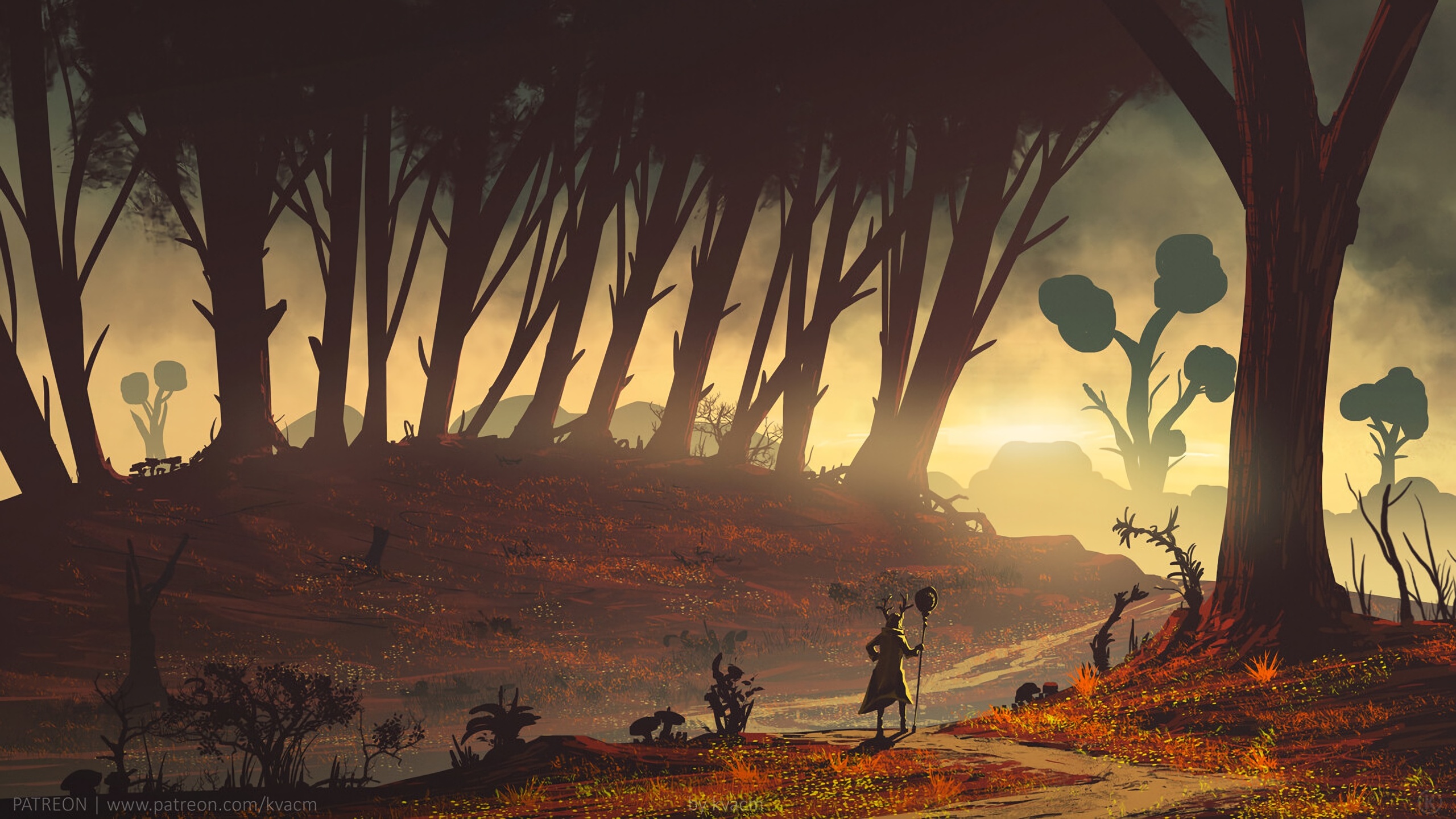 Strange Forest Art - HD Wallpaper 