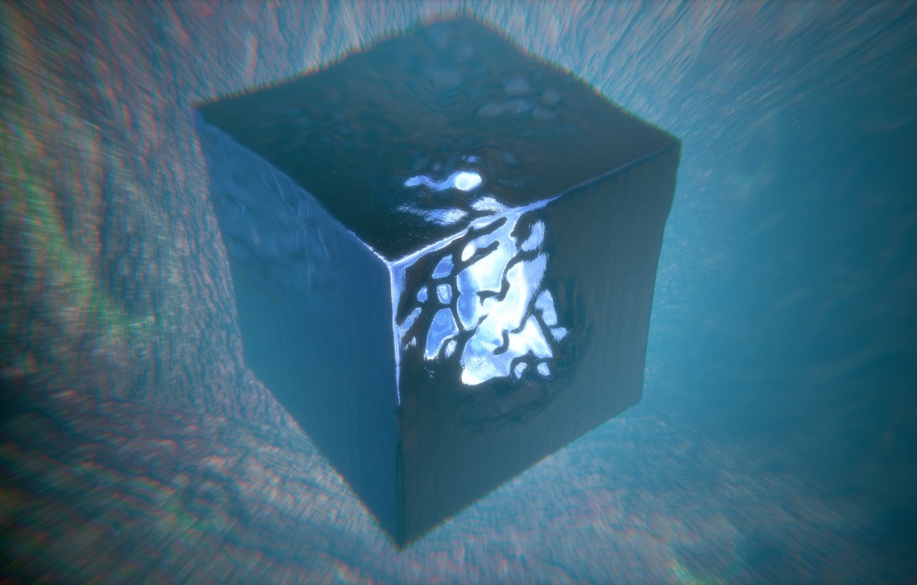 Photo Wallpaper Depth, Cube, Deep, Blender3d, Primitive - Рабочий Стол Обои Примитивы - HD Wallpaper 
