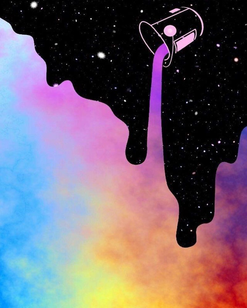 Galaxy Paint Bucket Background - HD Wallpaper 