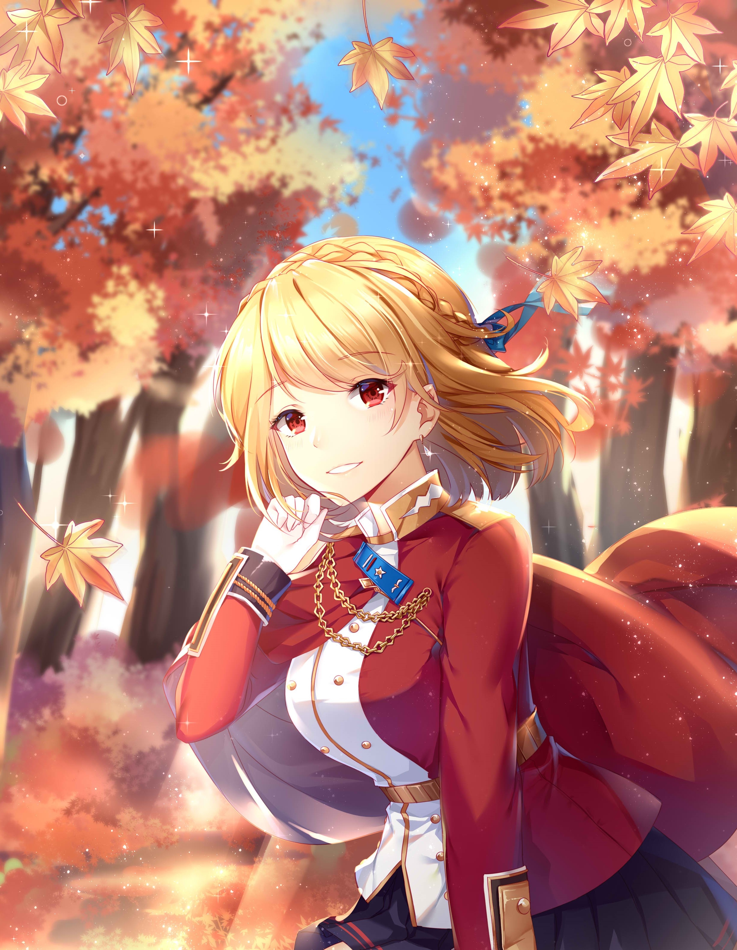 Prince Of Wales, Azur Lane, Blonde, Autumn, Uniform - Prince Of Wales Azur Lane - HD Wallpaper 