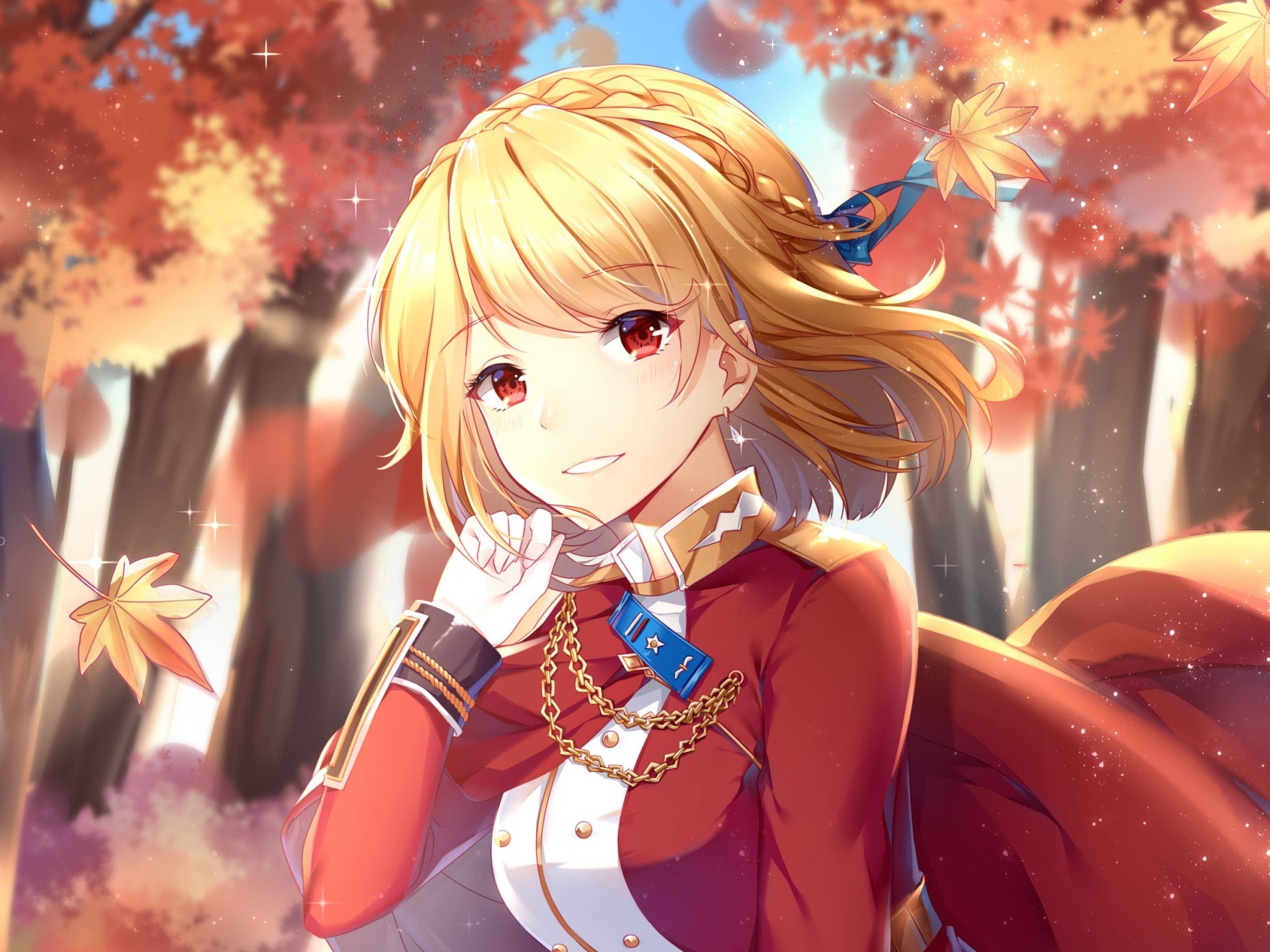Prince Of Wales, Azur Lane, Blonde, Autumn, Uniform - Prince Of Wales Azur Lane - HD Wallpaper 