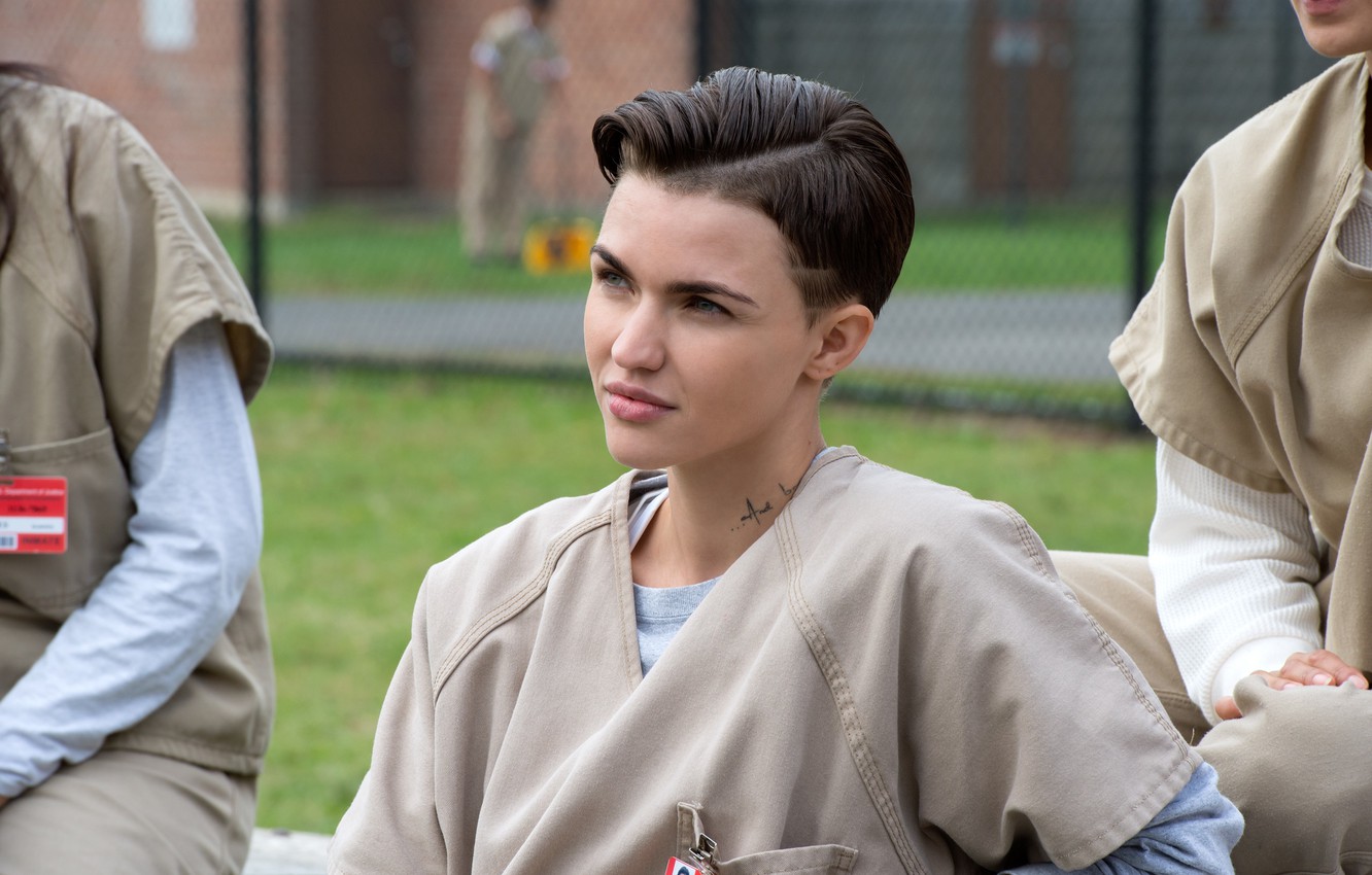 Photo Wallpaper Look, Brunette, Hairstyle, Prison, - Ruby Rose Orange Is The New Black - HD Wallpaper 