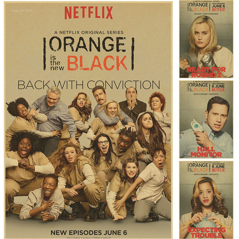 Orange Is The New Black Tv Show Retro Poster Movie - Orange Is The New Black Plakat - HD Wallpaper 
