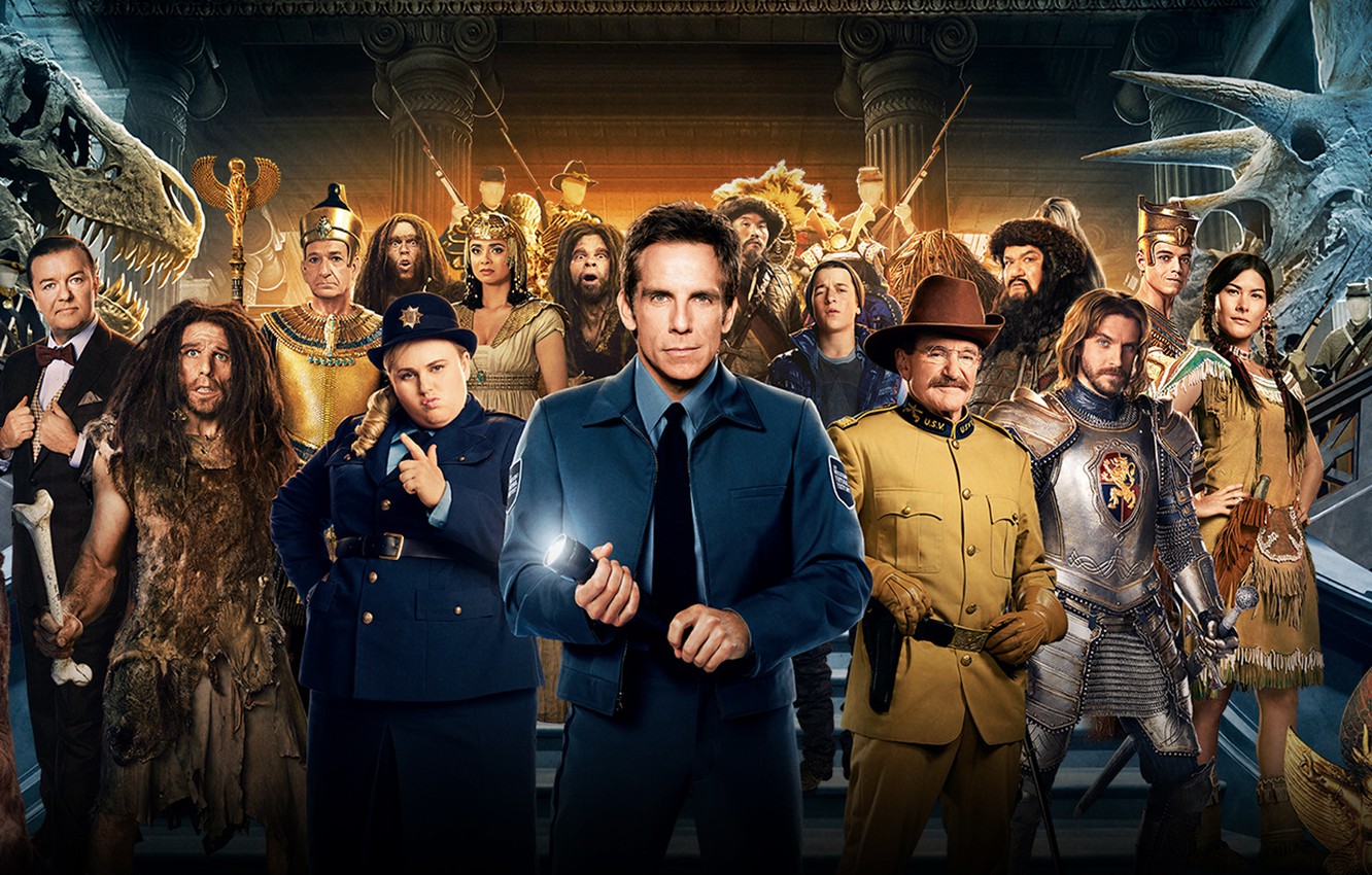 Photo Wallpaper Dexter, Ben Stiller, Ahkmenrah, Night - Night At The Museum - HD Wallpaper 