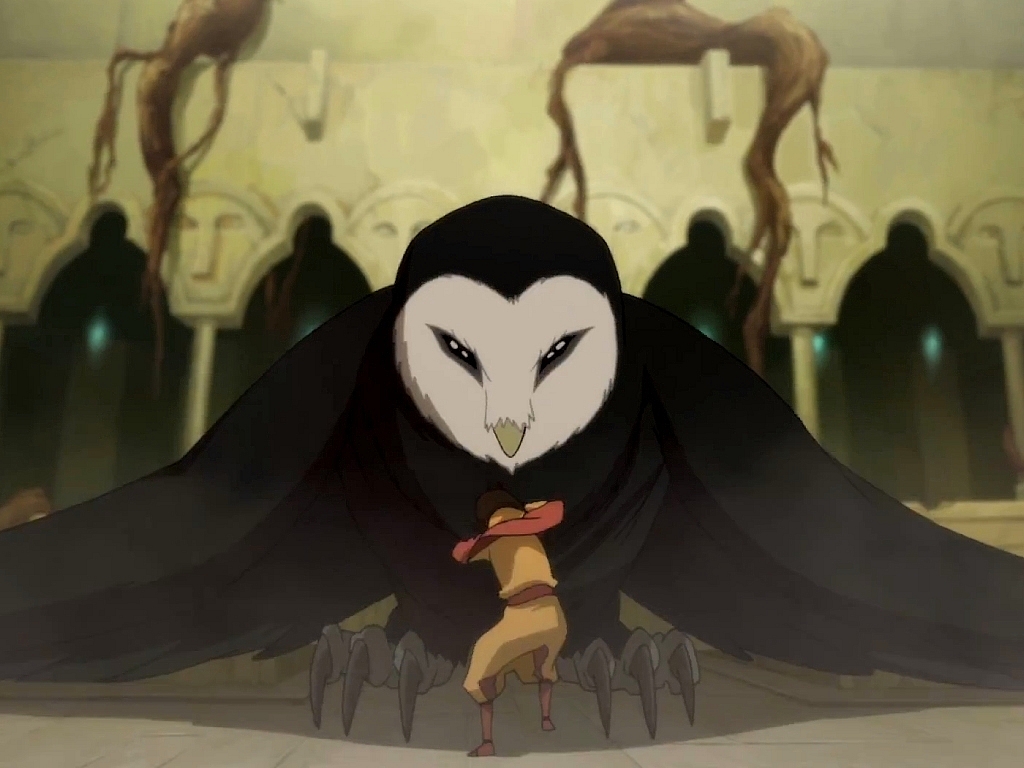 Jinora Meets Wan Shi Tong - Wan Shi Tong Gif - HD Wallpaper 