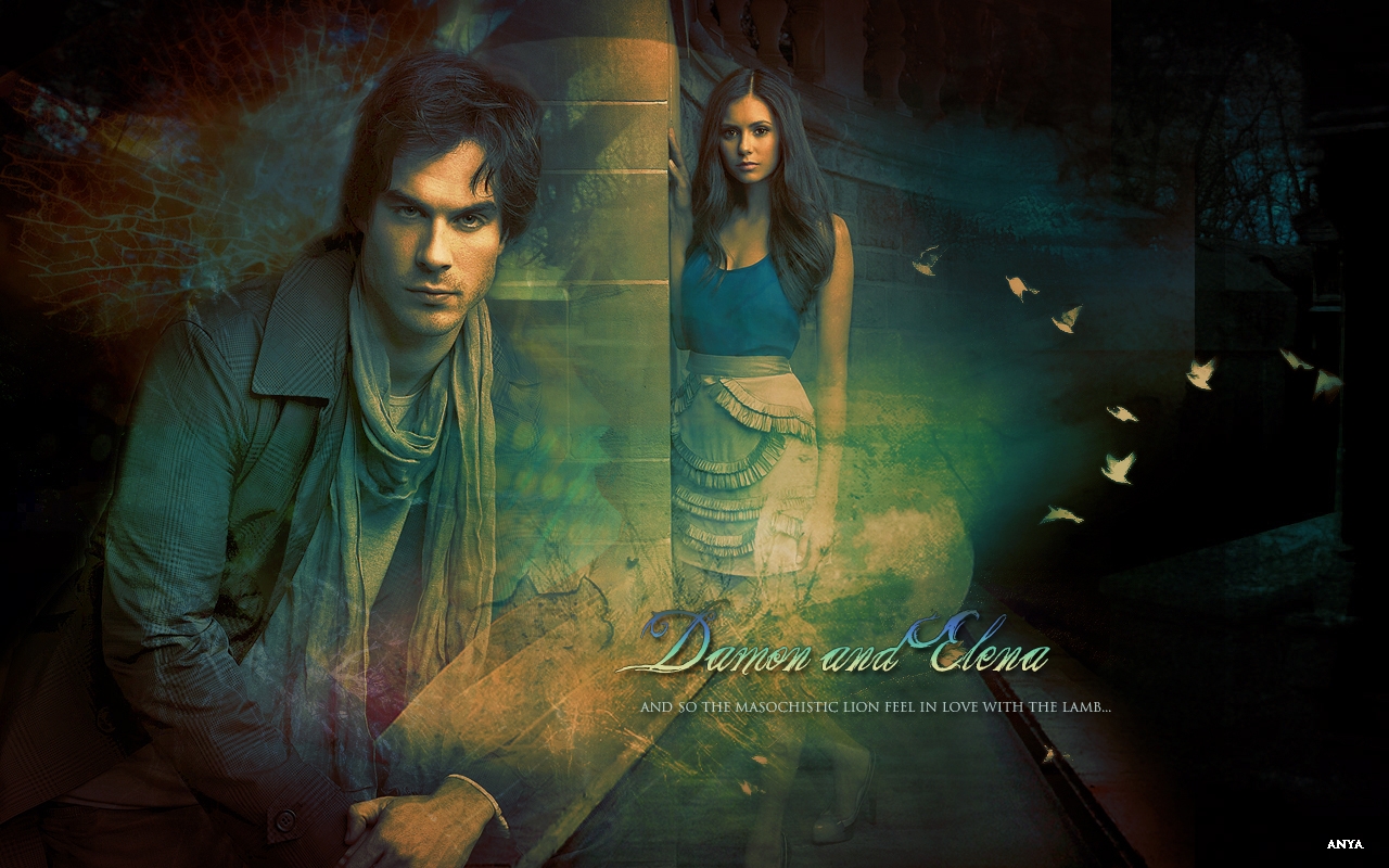 <3 Delena - Vampire Diaries Elena - HD Wallpaper 