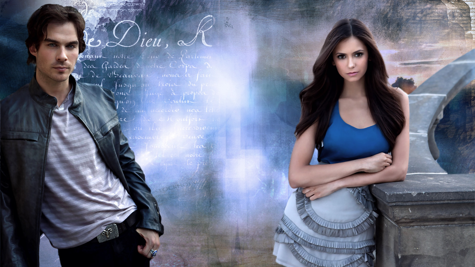 ♥ Delena ♥ - Ian Somerhalder Vampire Diaries - HD Wallpaper 