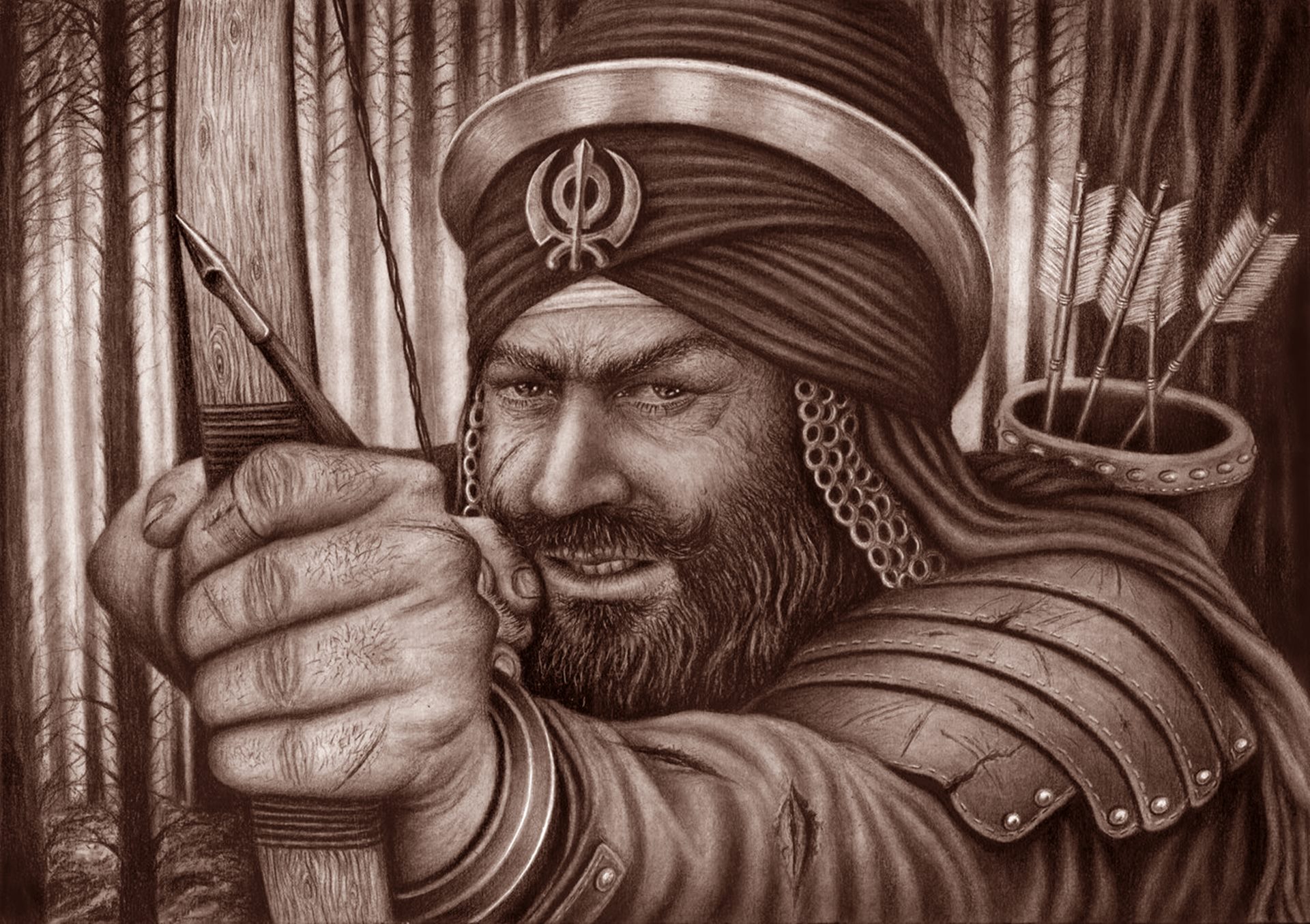 Baba Banda Singh Bahadur Easy Sketch - HD Wallpaper 