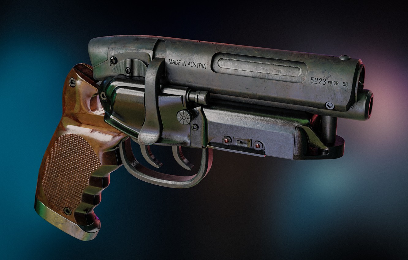 Photo Wallpaper Weapons, Art, Where Suikkanen, Lapd - Trigger - HD Wallpaper 