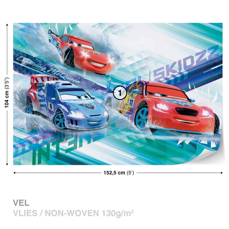 Disney Cars Raoul Çaroule Mcqueen Wallpaper Mural - Fototapete Auto Kinderzimmer - HD Wallpaper 