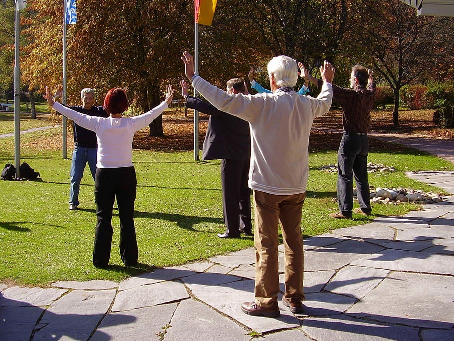 Gymnastique Dans Parc - HD Wallpaper 