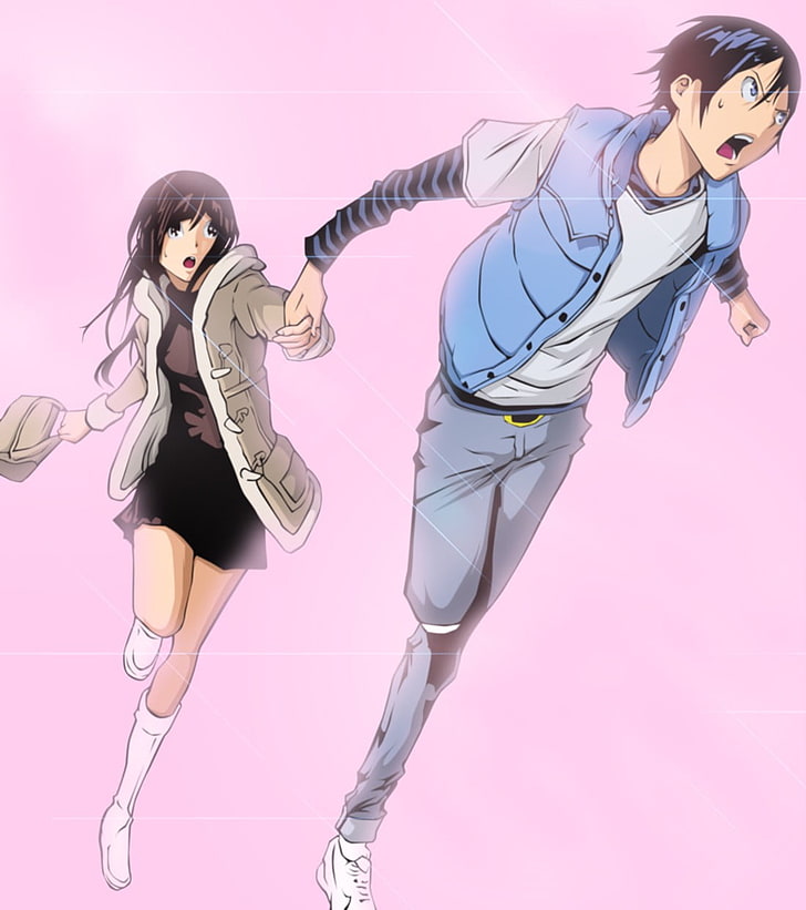 Bakuman, Moritaka Mashiro, Miho Azuki, Anime, Women, - Bakuman Mashiro And Azuki - HD Wallpaper 