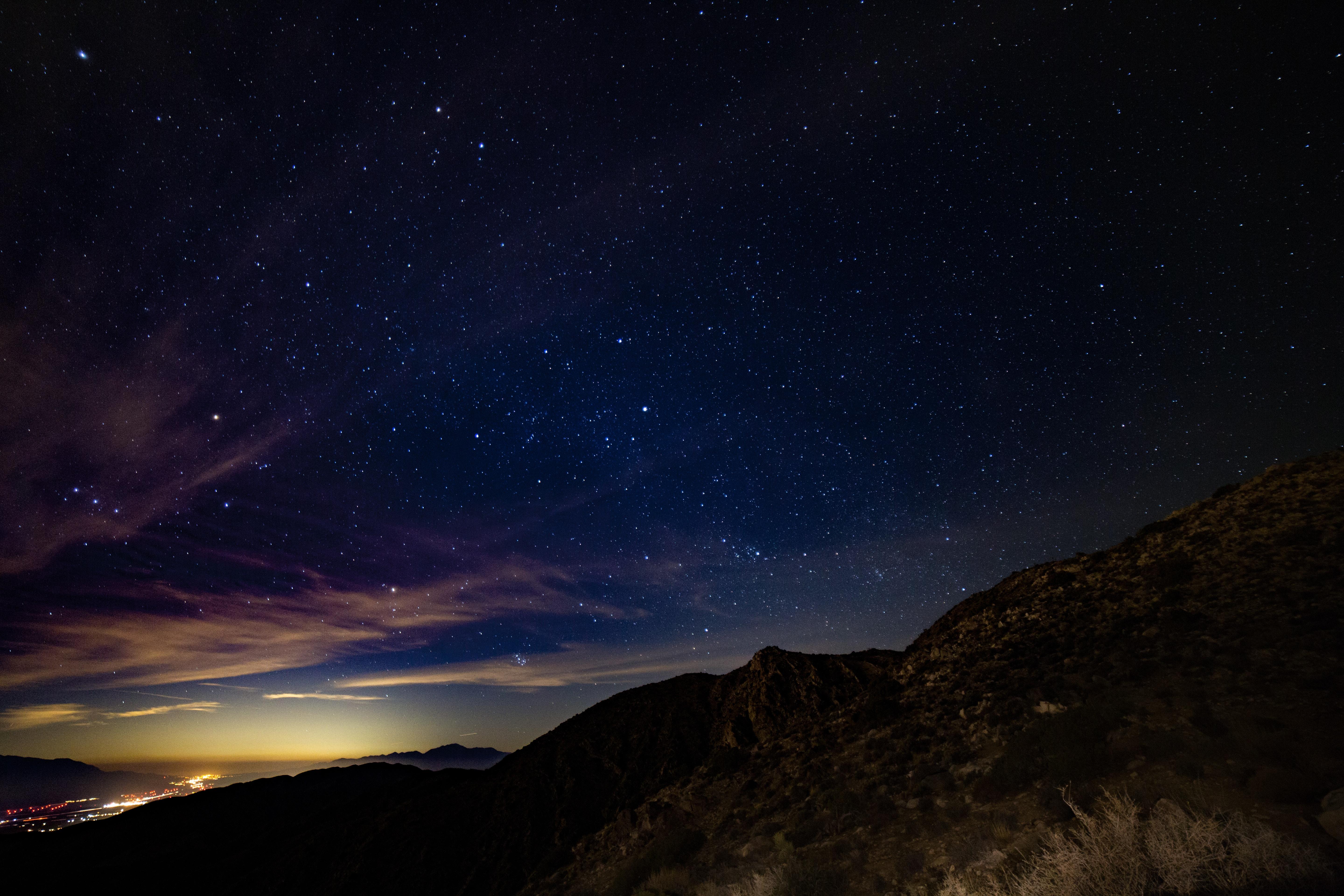 Sternenhimmel, Berge, Sterne, Nacht - Night Sky Mountains 1080p - HD Wallpaper 