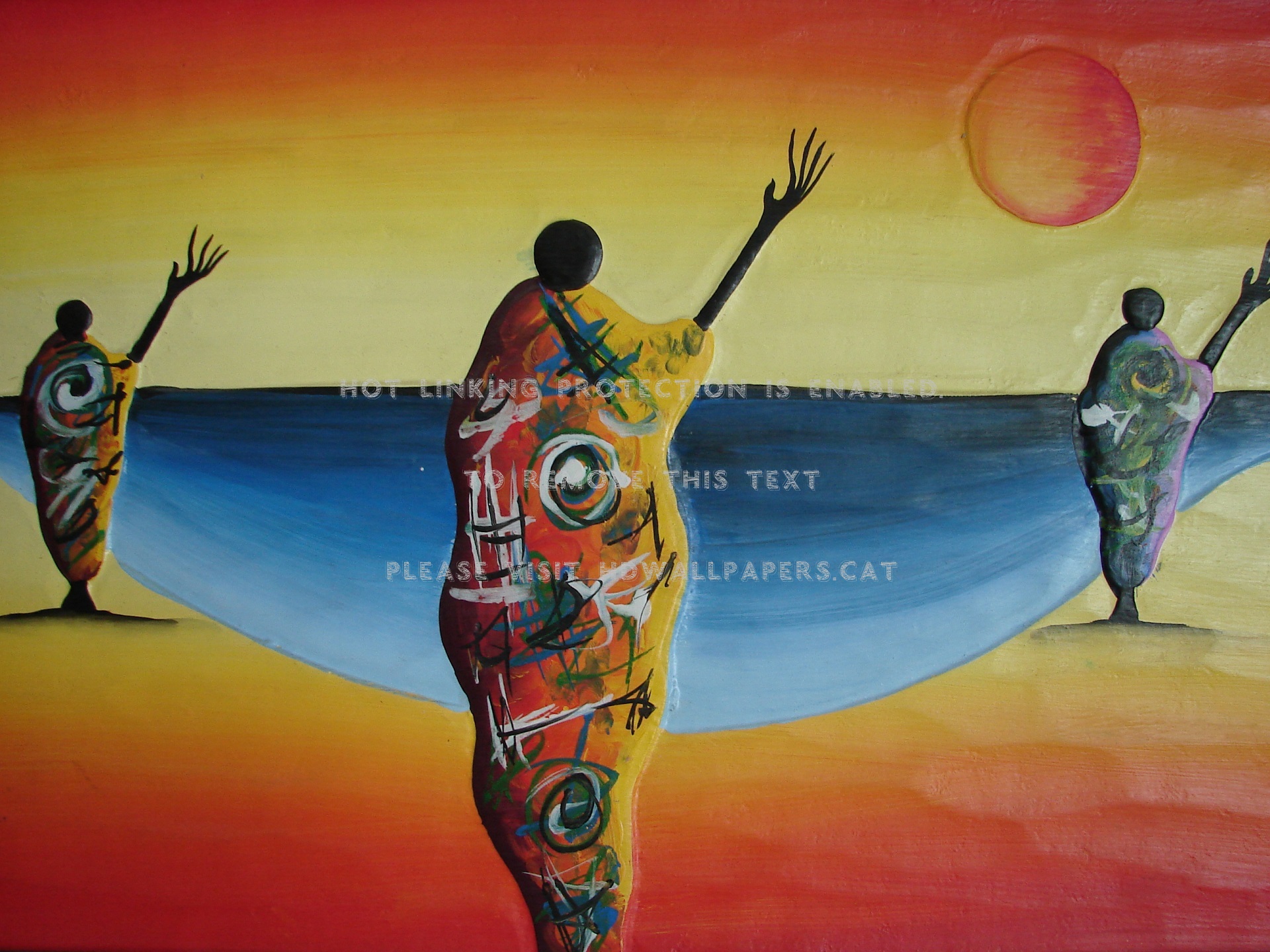 Africa2 Fantasie Bild Abstract Foto Farben - Painting - HD Wallpaper 