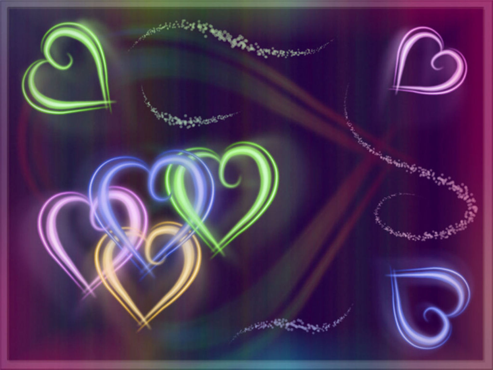 Hearts - Heart Neon - HD Wallpaper 
