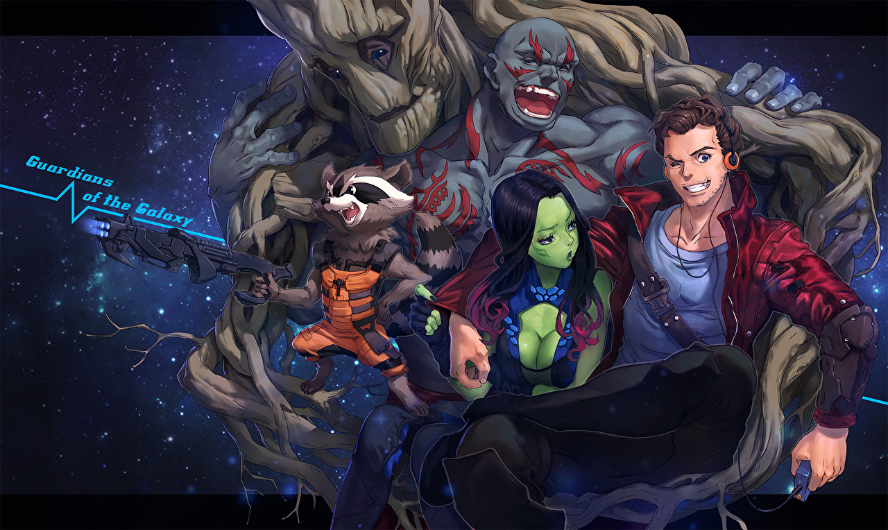Fantasy Guardians Of The Galaxy - HD Wallpaper 