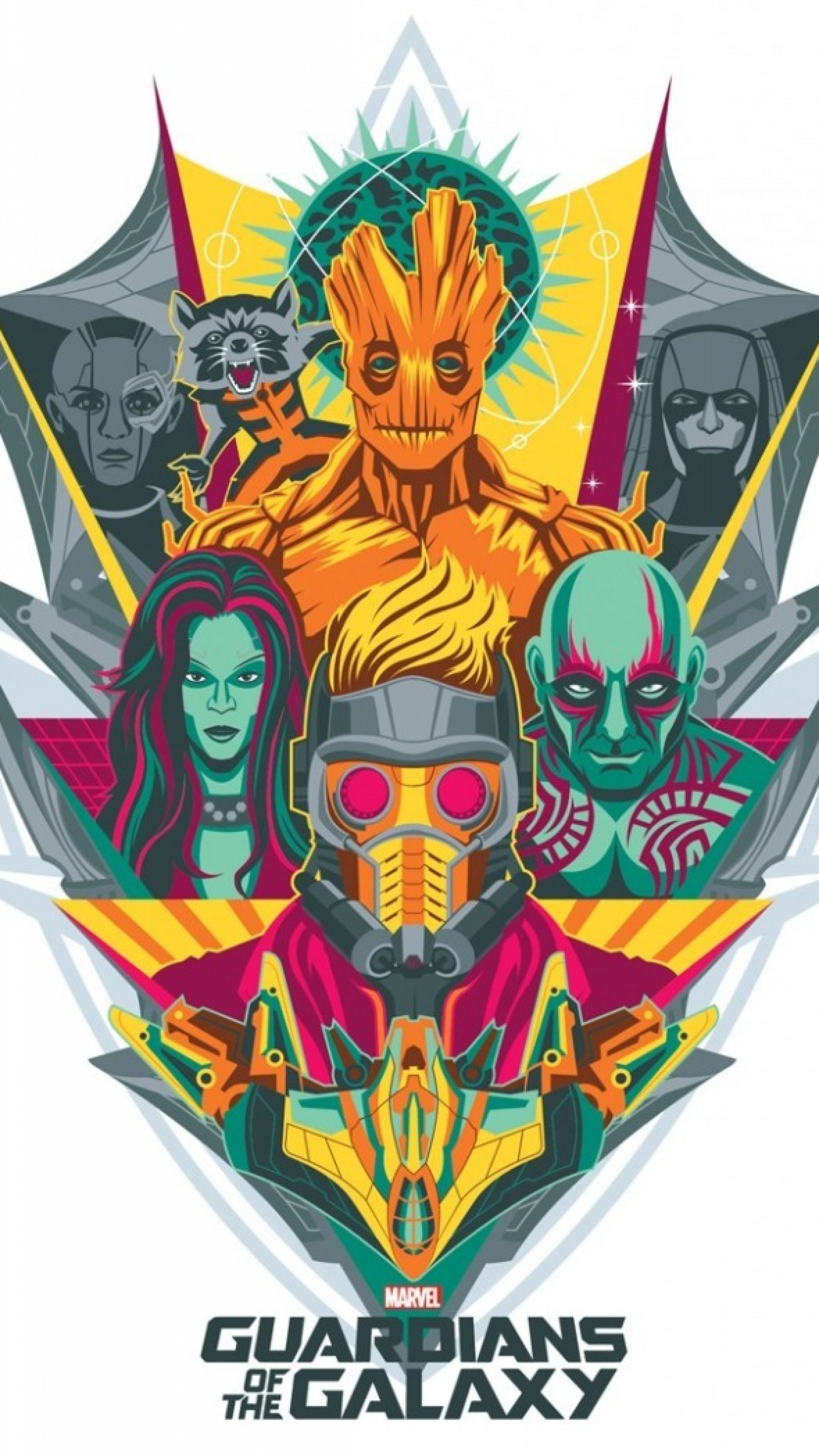 Wallpaper Guardians Of The Galaxy, Logo, Marvel, Star - Iphone Guardians Of The Galaxy - HD Wallpaper 